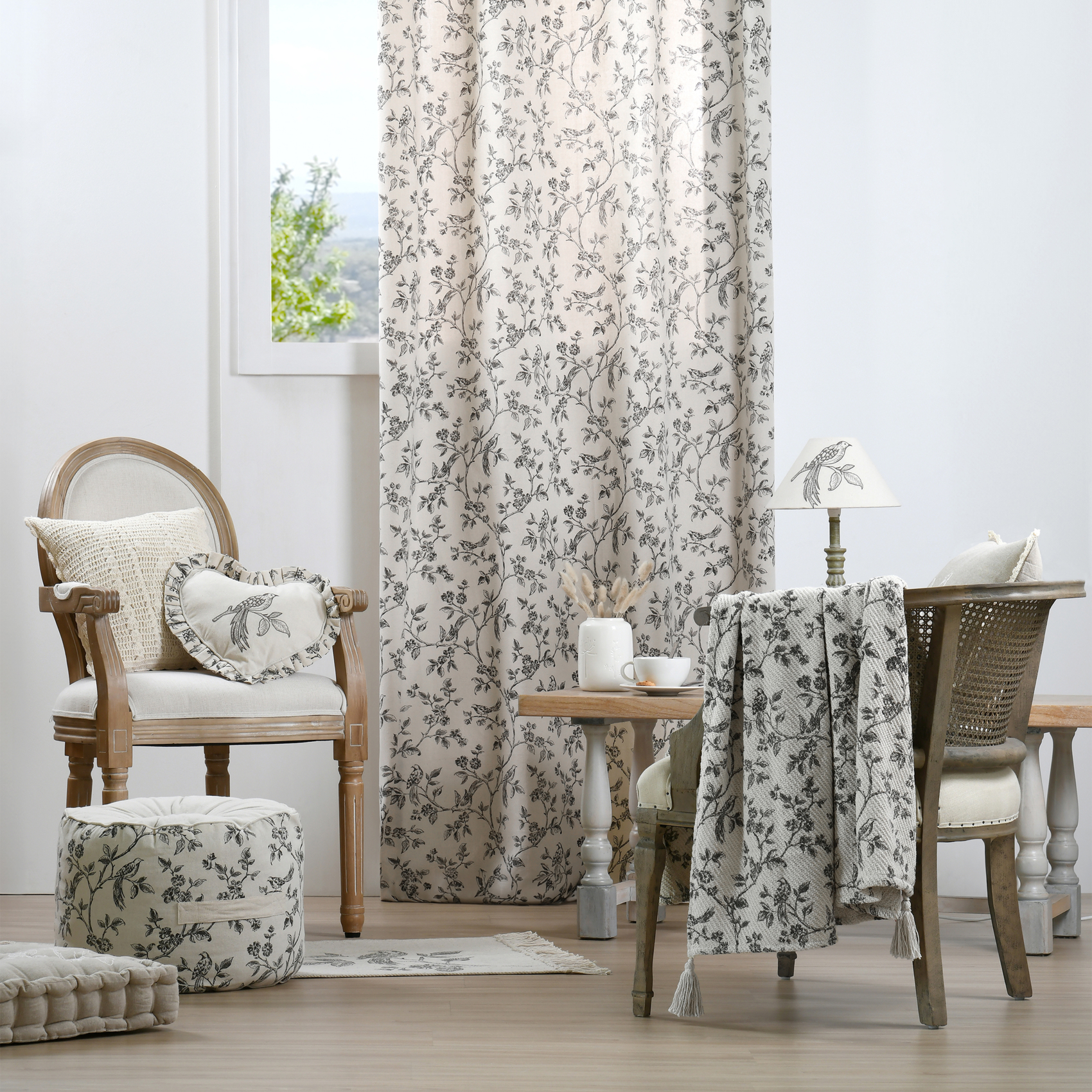 Plaid imprimé floral esprit campagne chic — vue 3