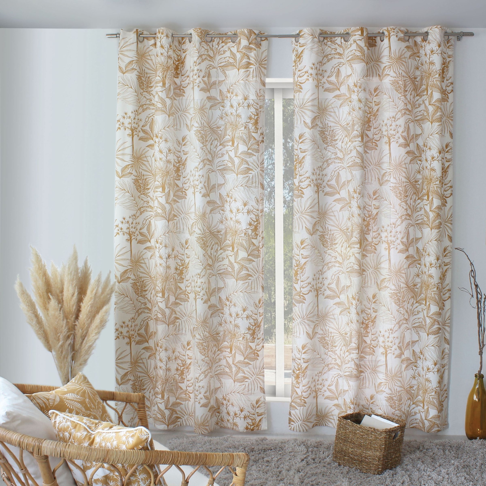 Rideau occultant imprimé végétal feuillage — vue 6