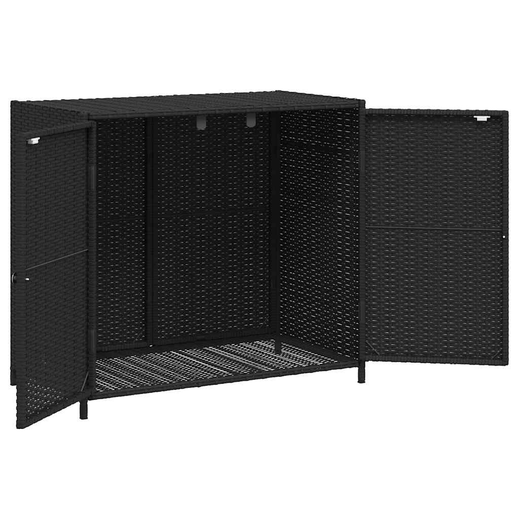Armoire de jardin en résine tressée avec double porte — vue 4