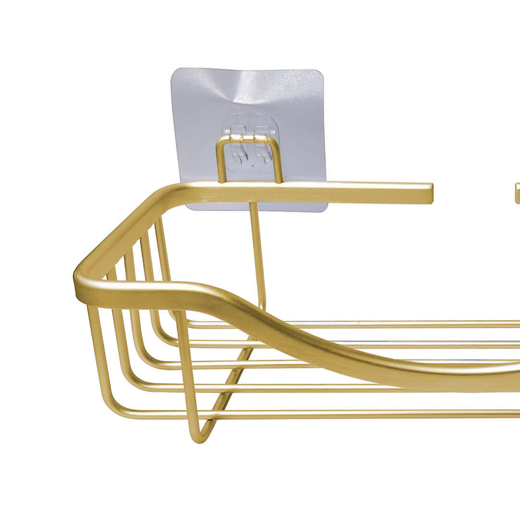 Panier de douche adhésif en aluminium filaire sans perçage — vue 3