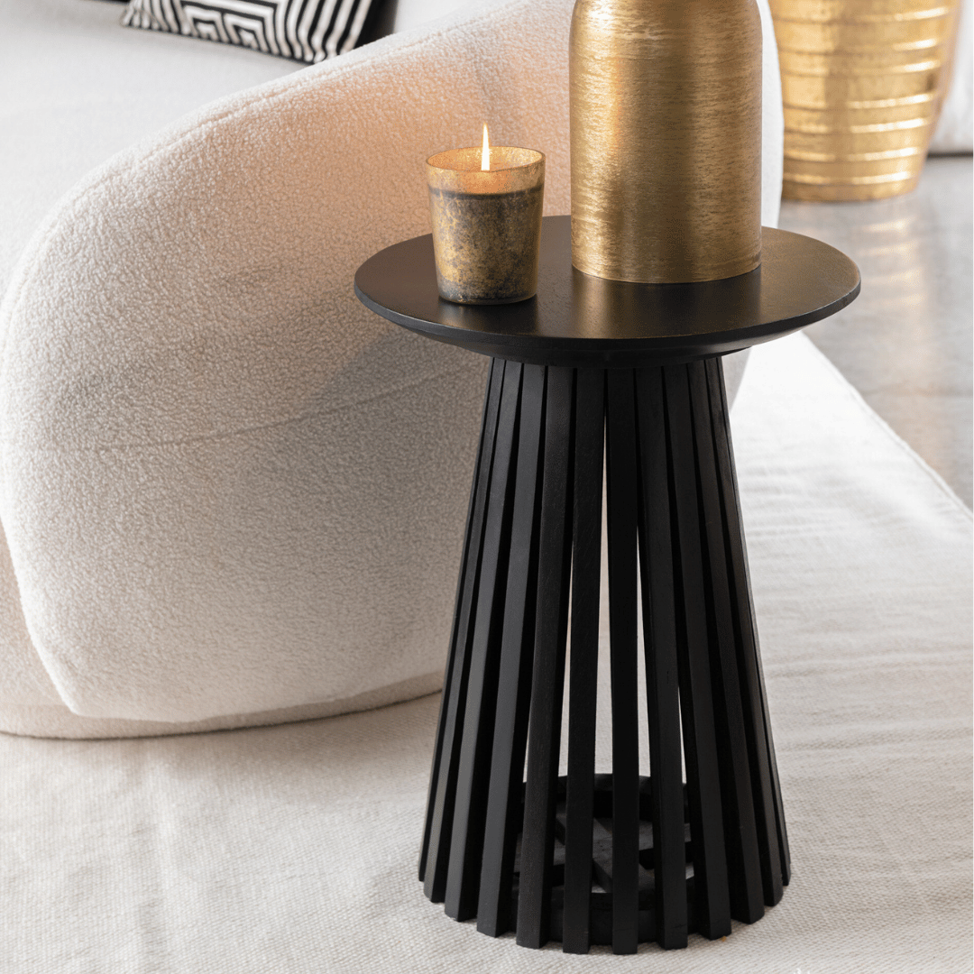 Table basse en bois de manguier noir — vue 3
