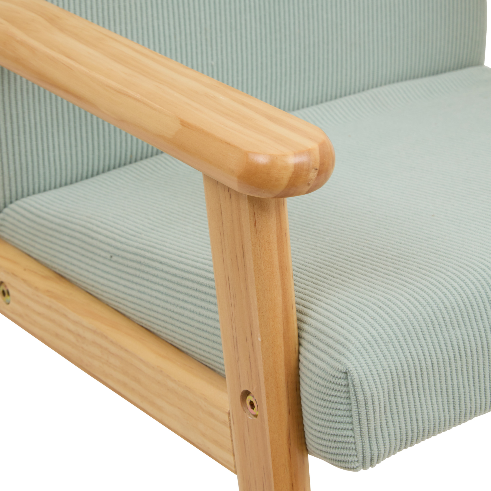 Fauteuil enfant en velours côtelé avec structure en bois — vue 4