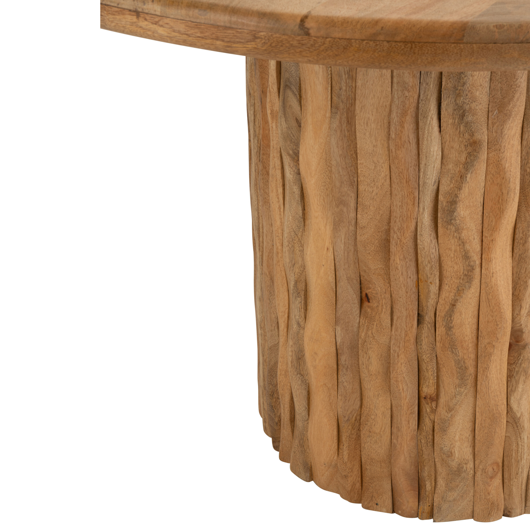 Table à manger ronde en bois sculpté — vue 4