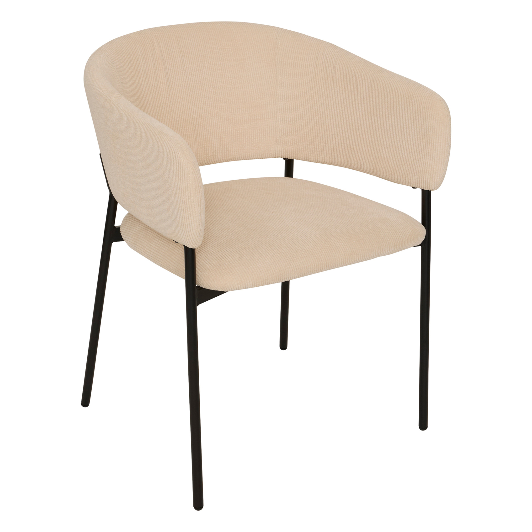 Fauteuil de table en velours côtelé