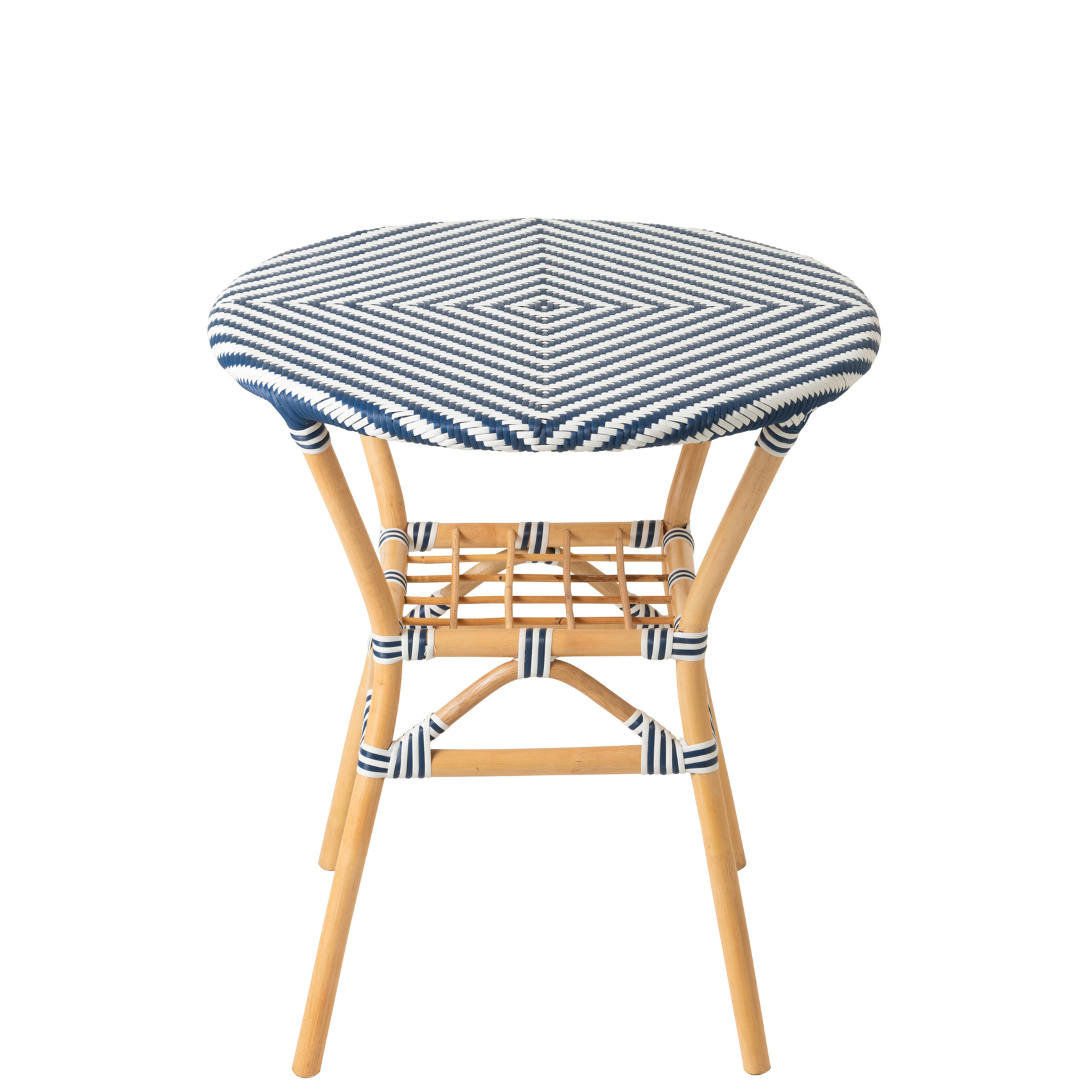 Table de jardin ronde en rotin tressé — vue 5