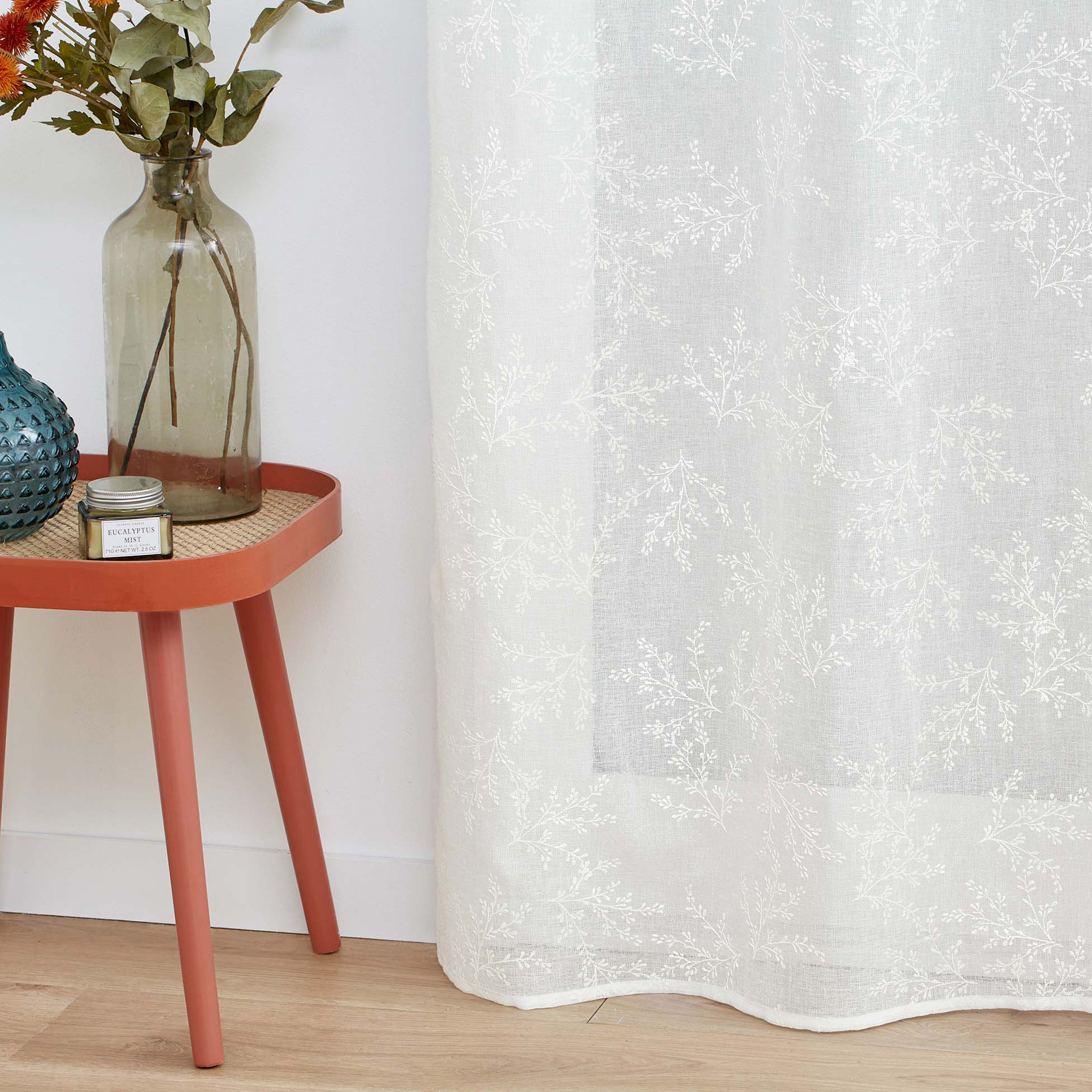 Voilage Vintage fleurs brodées — vue 4