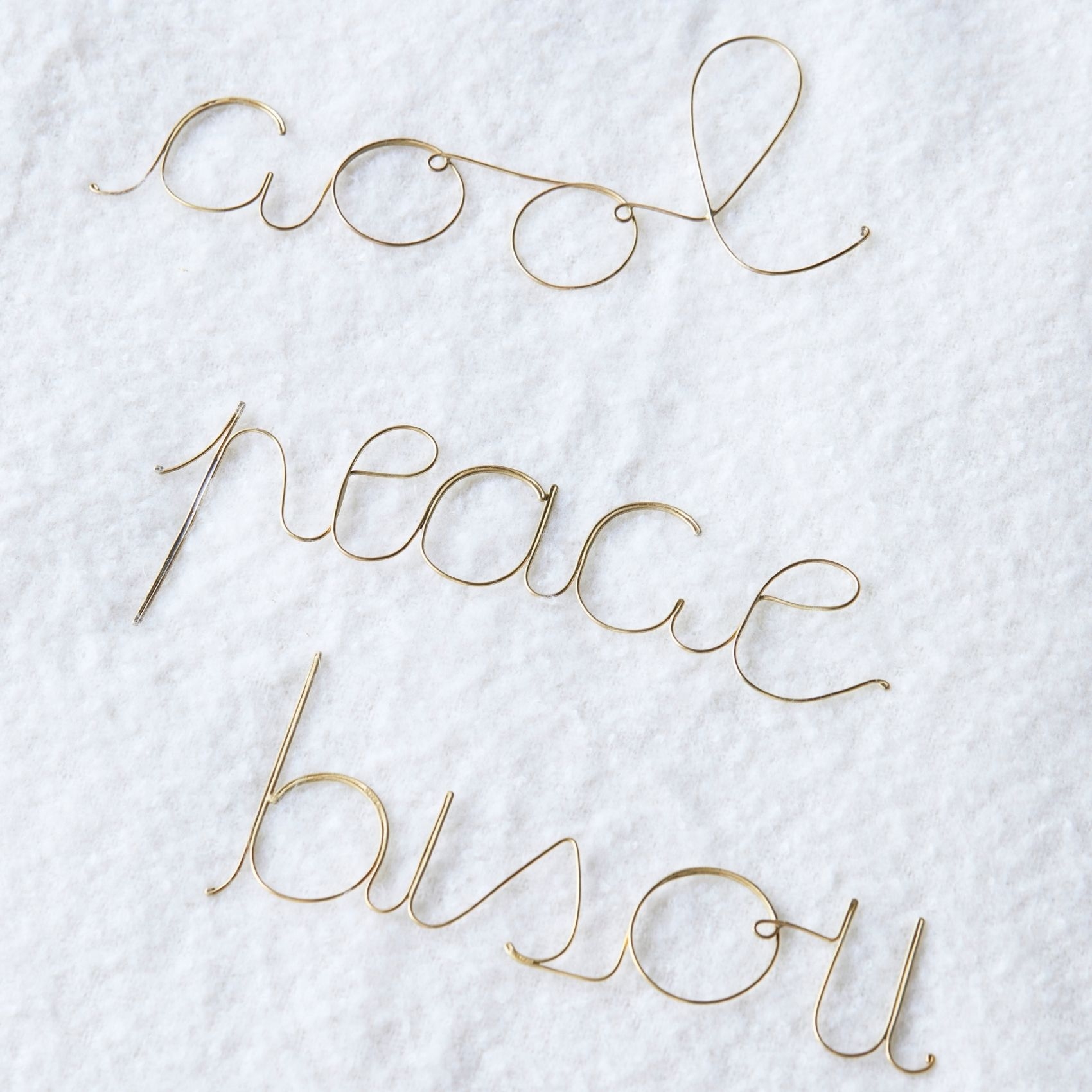 Mot fil de laiton doré COOL — vue 4