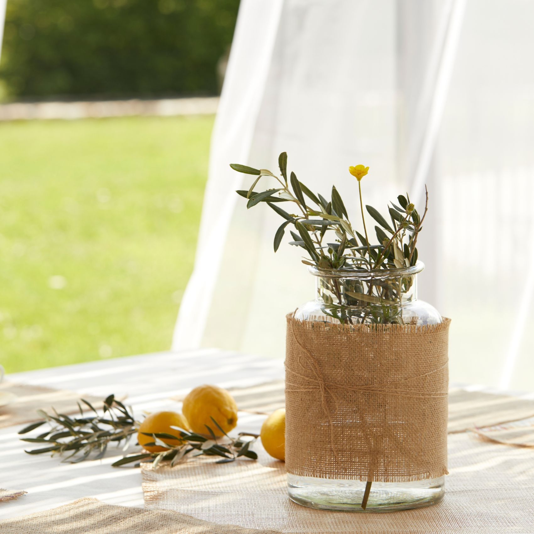 Tissu toile de jute ajourée 180g/m2 — vue 5