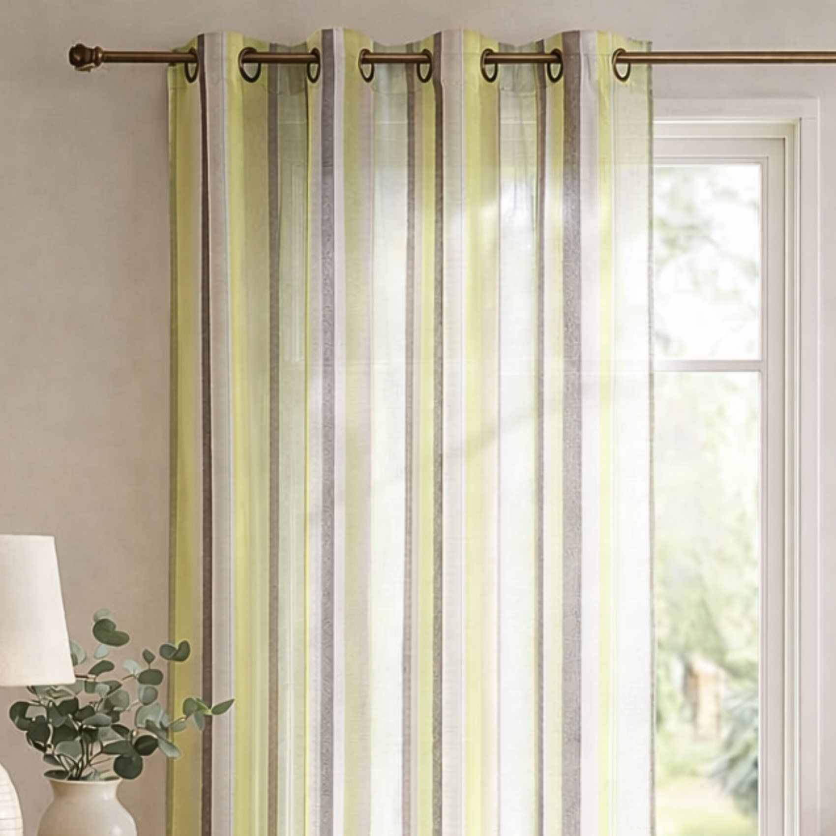 Voilage avec Rayures Verticales colorées — vue 3