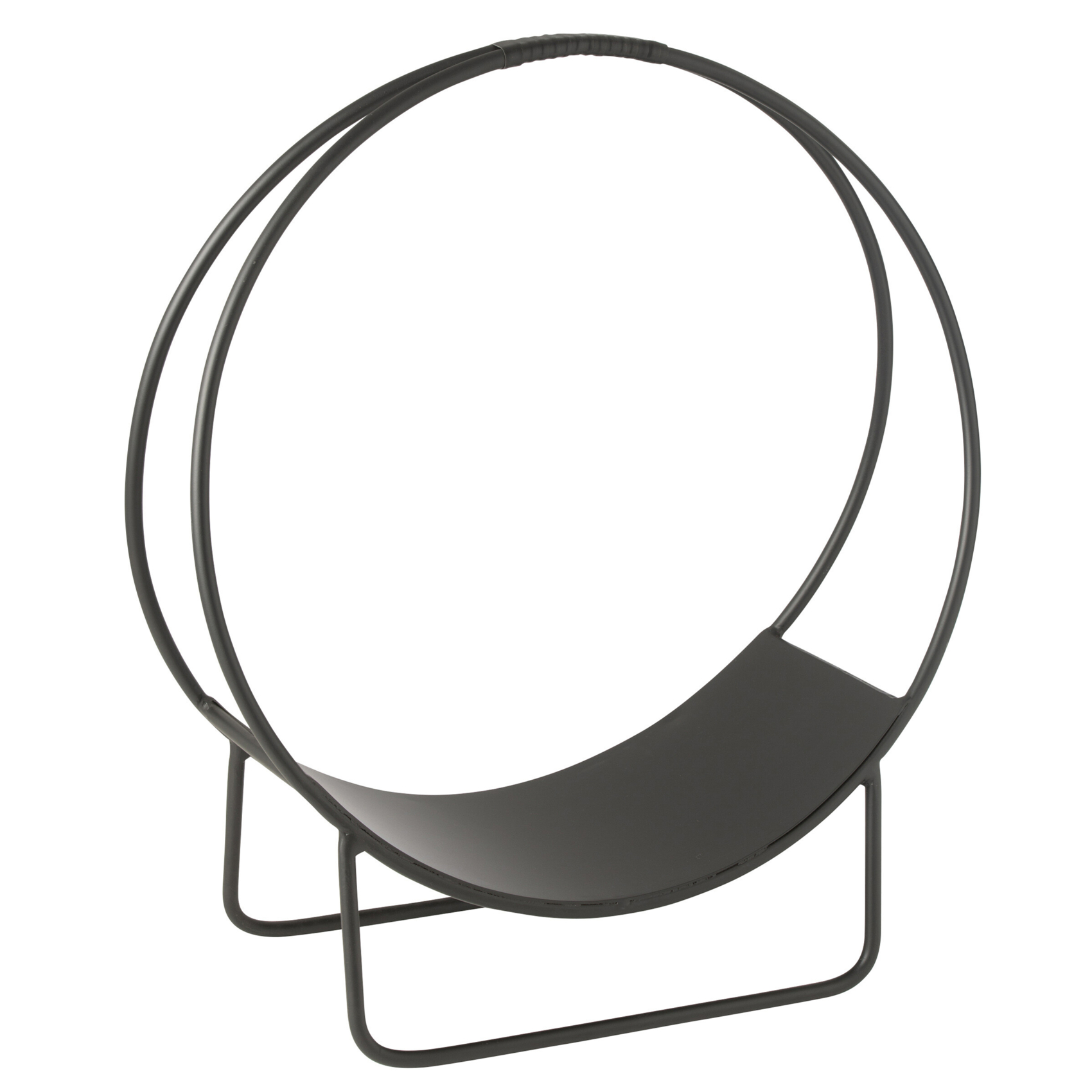 Range bûches panier rond en métal — vue 5