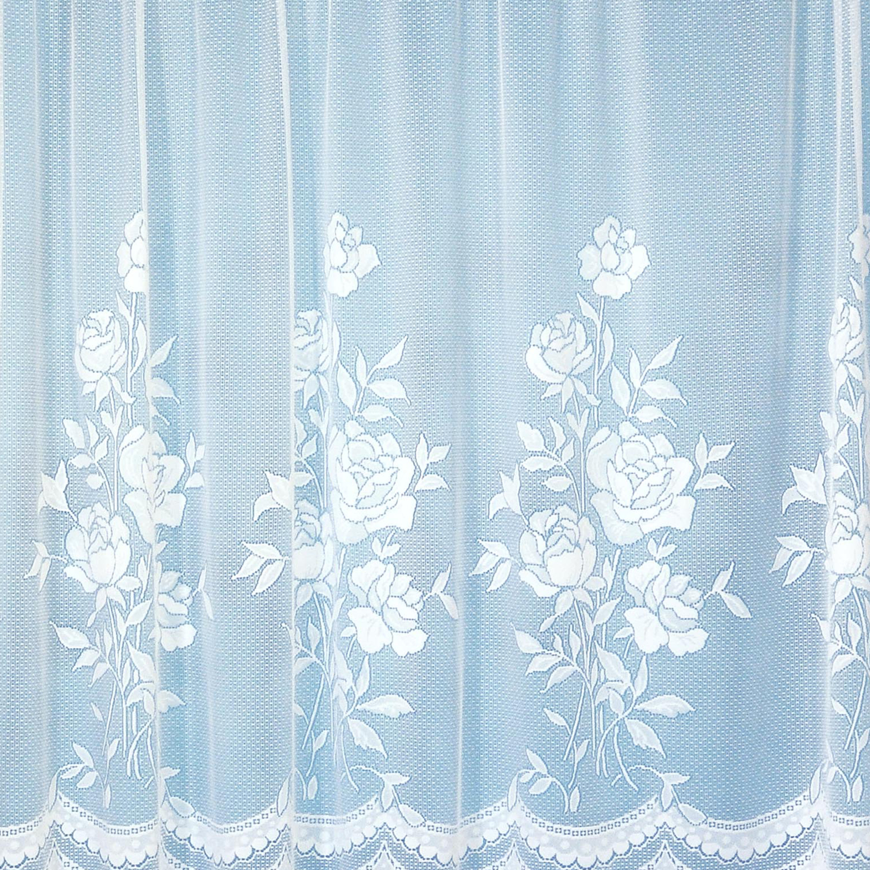 Panneau droit roses en dentelle modulable avec ruban fronceur — vue 3