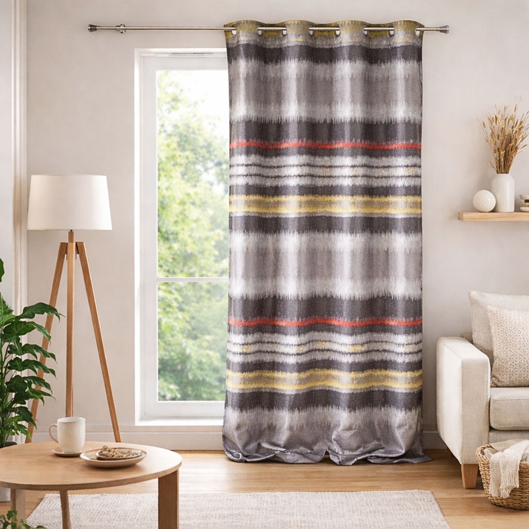 Rideau  jacquard style IKAT