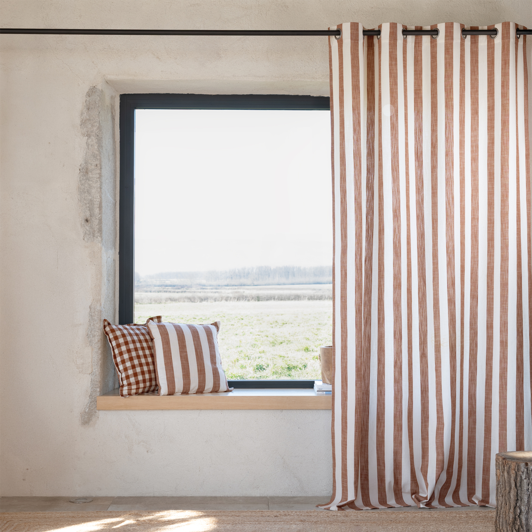 Rideau 100% coton larges rayures LOURMARIN — vue 6