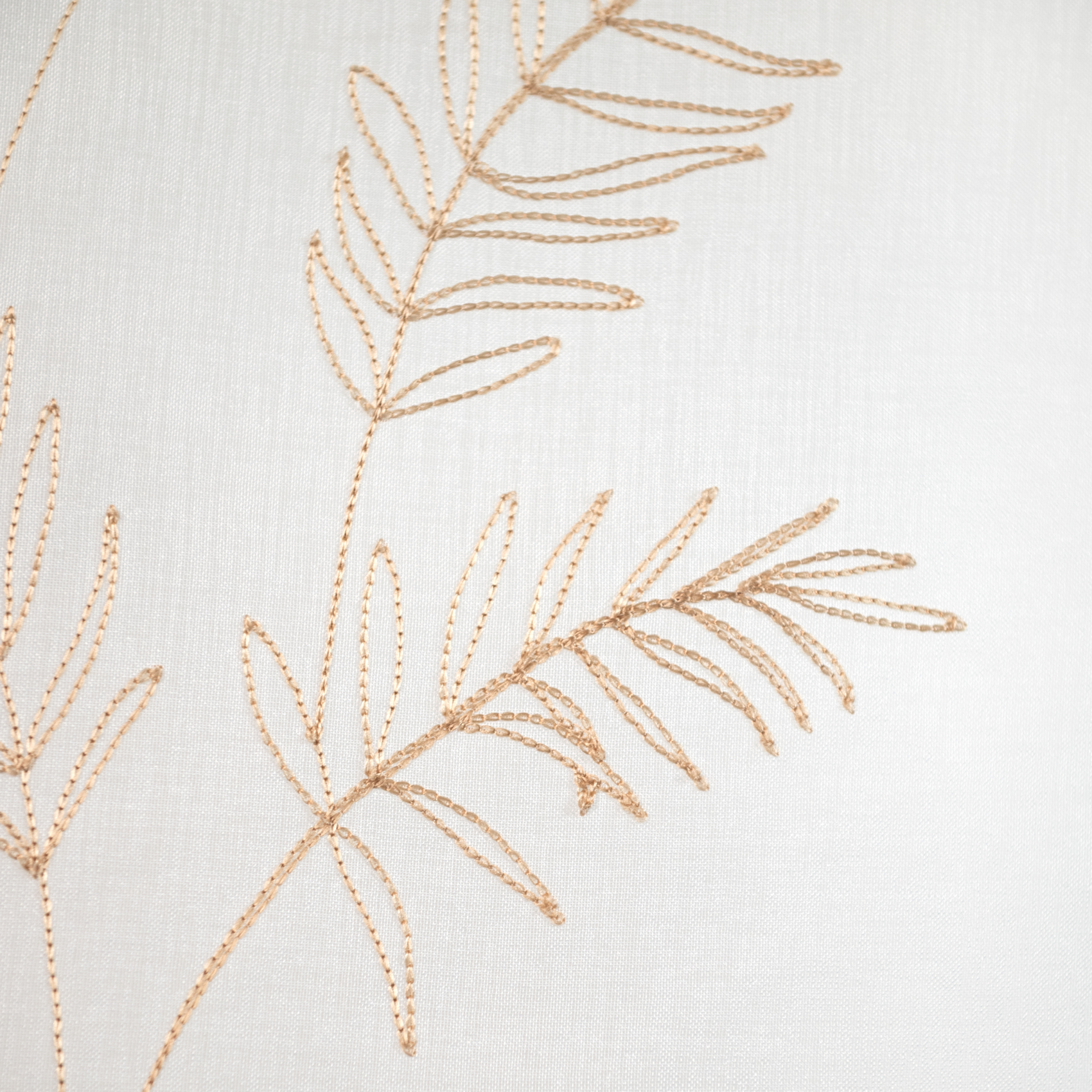 Paire voilages avec motif feuilles brodées — vue 3