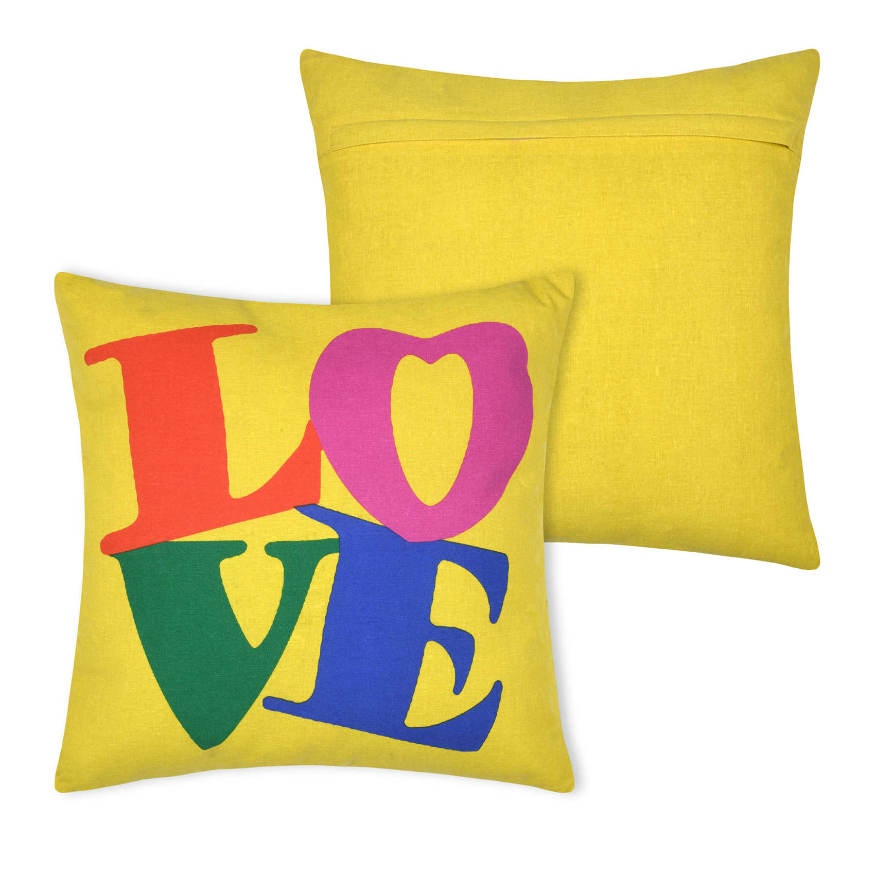 Coussin polycoton imprimé LOVE — vue 3