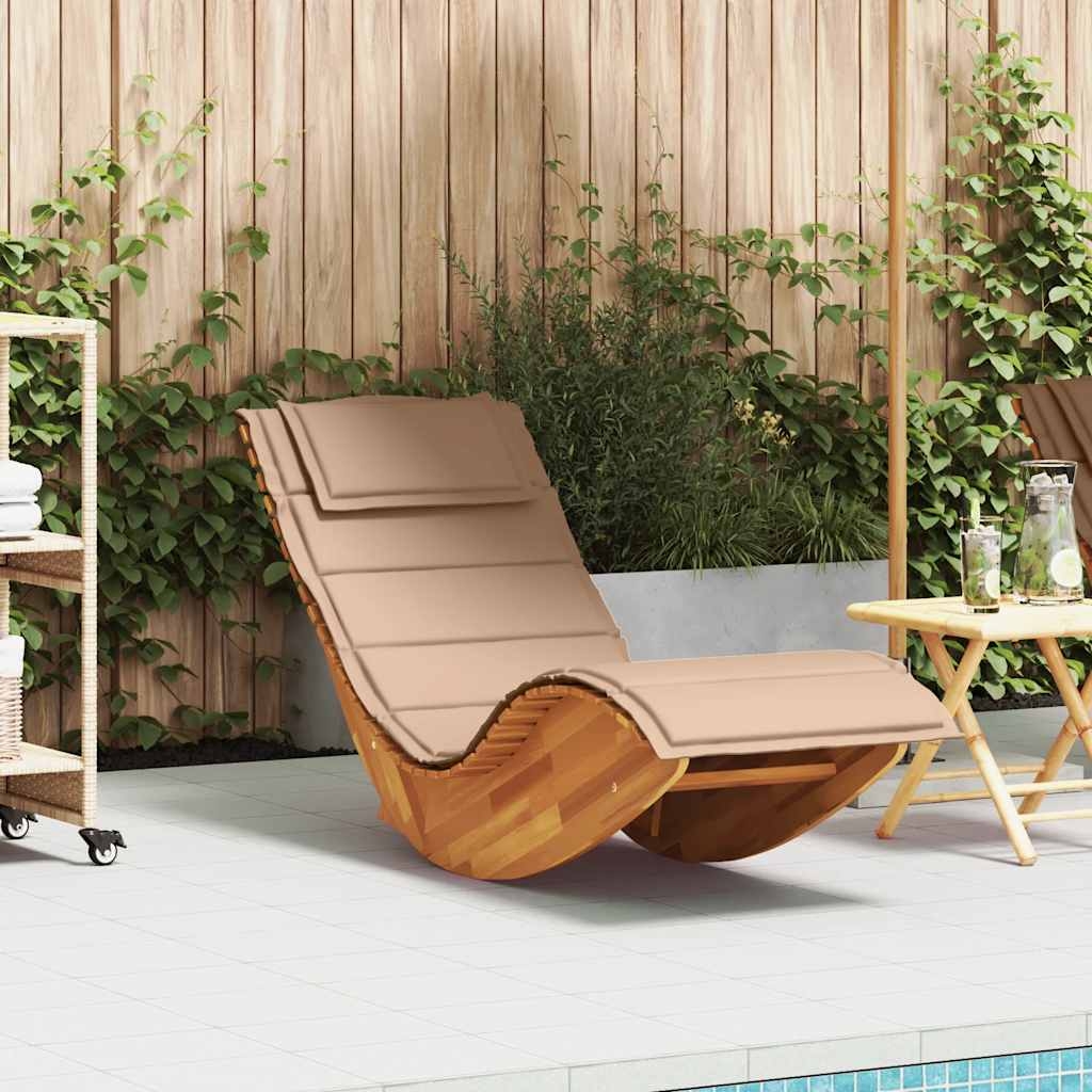 Chaise longue à bascule ergonomique avec coussin et appuie-tête — vue 6