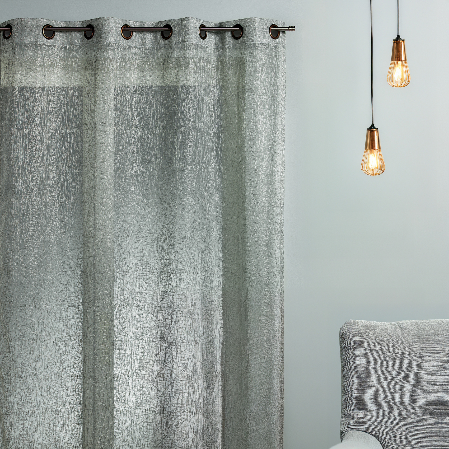 Voilage Picasso en organza brodé