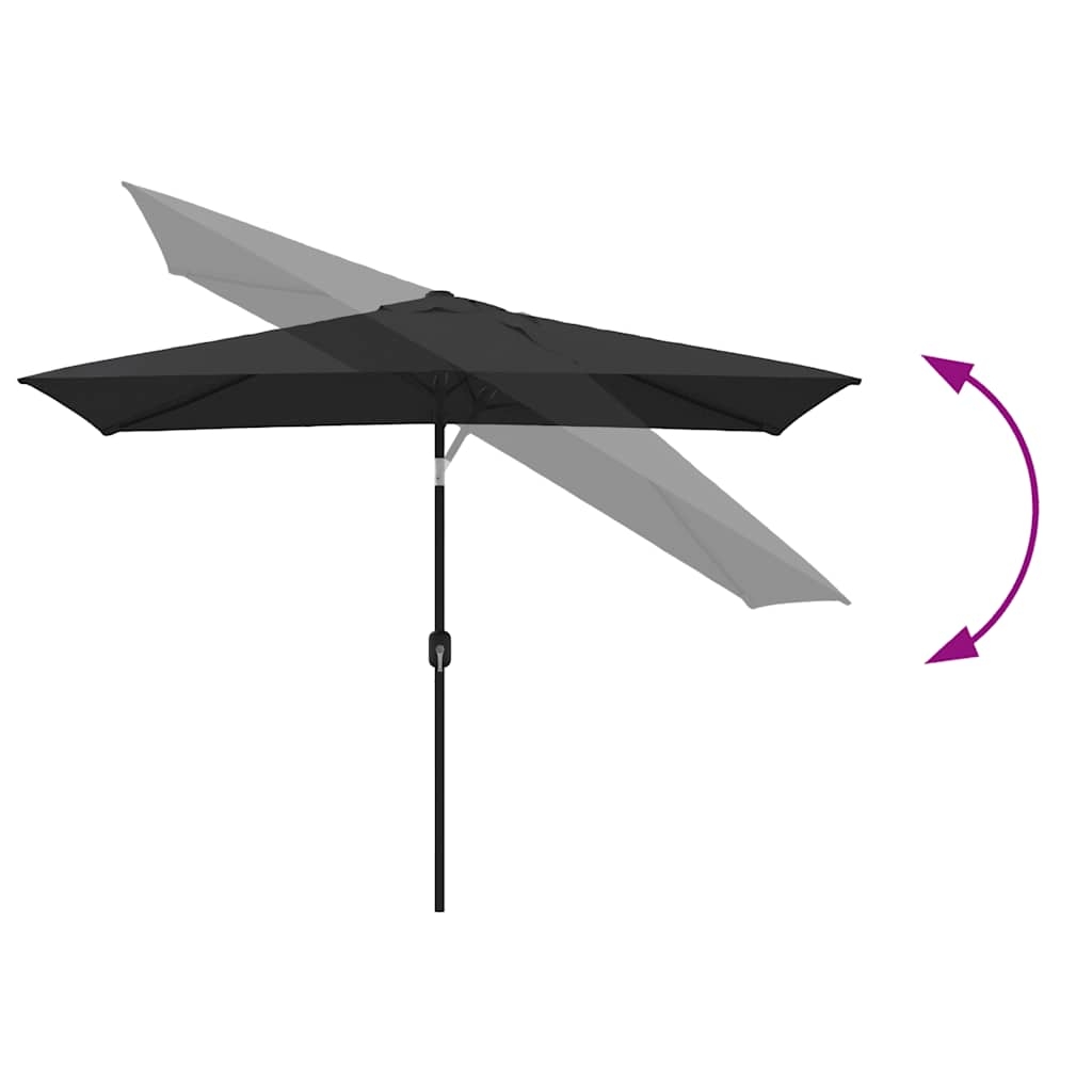 Parasol d'extérieur rectangulaire inclinable — vue 6