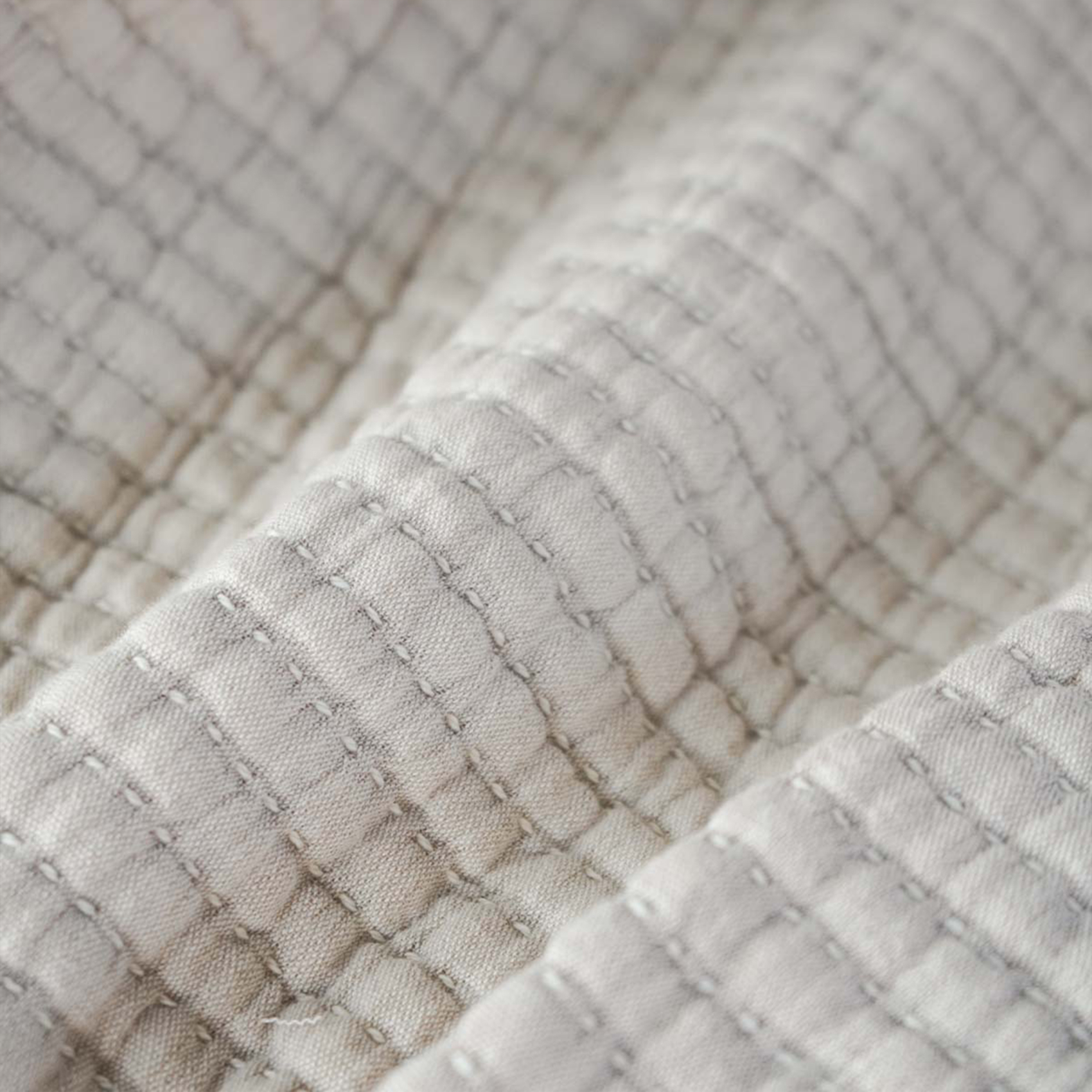 Plaid en coton lavé matelassé boutis — vue 3