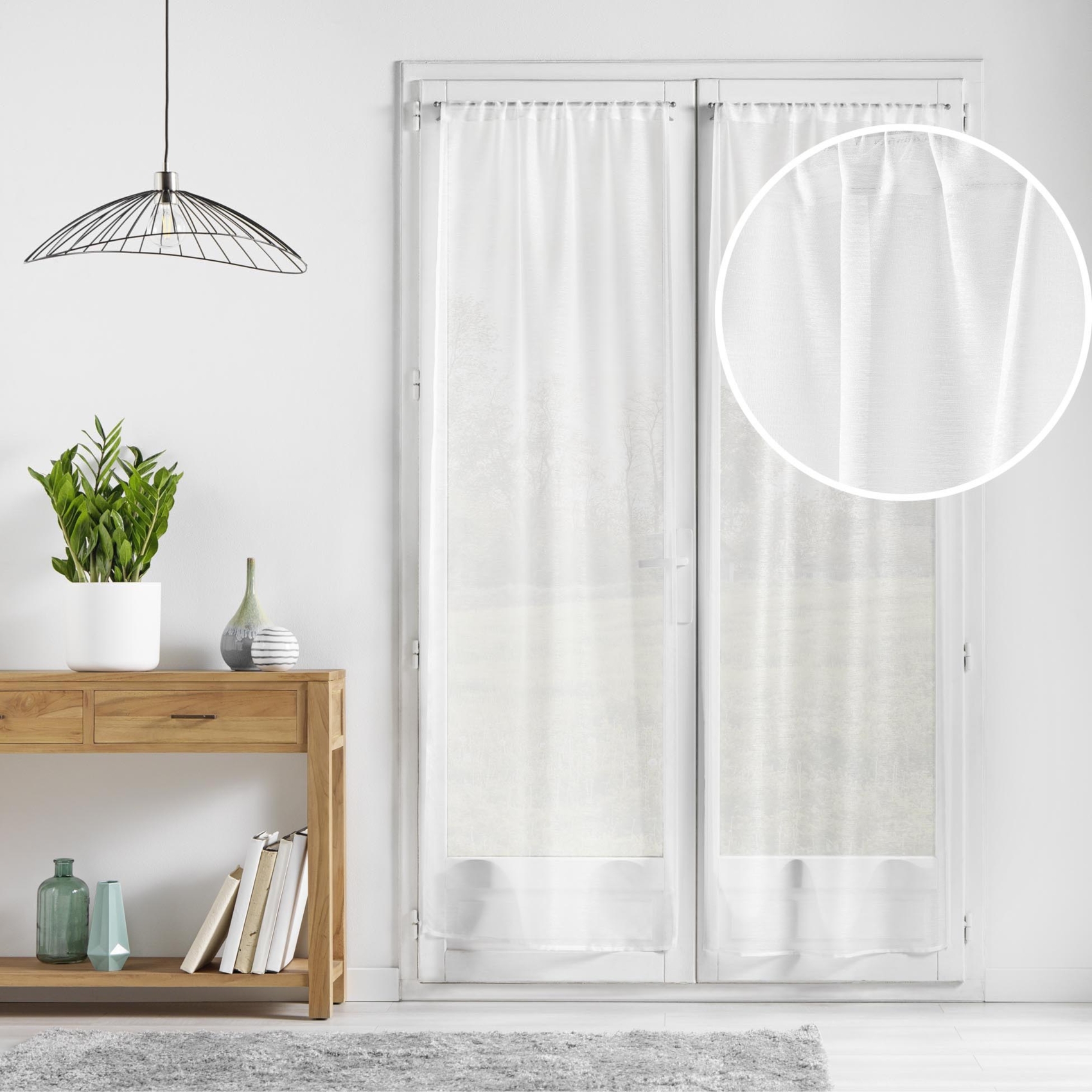 Paire de voilages sablés à passe-tringle — vue 4