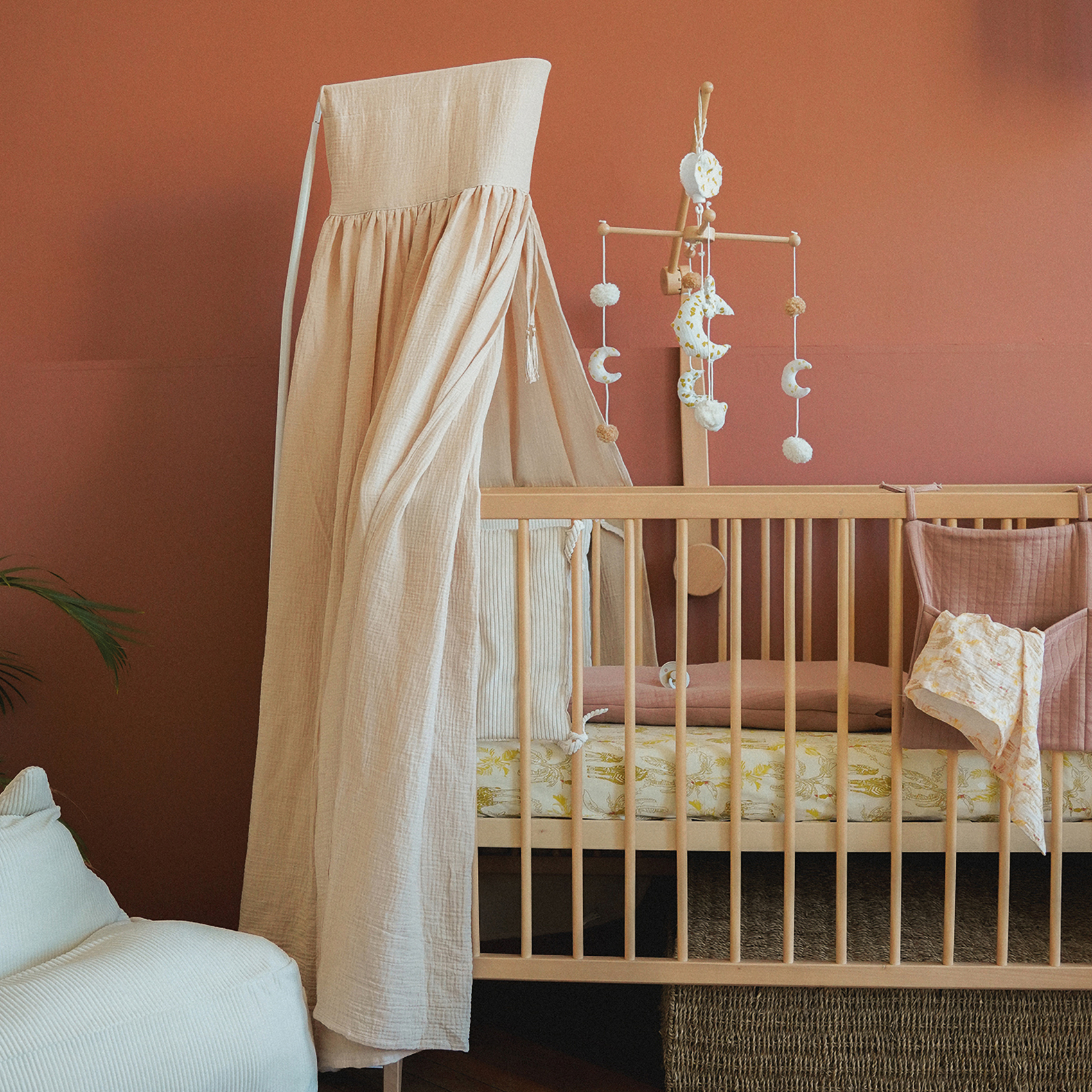 Ciel de lit enfant double gaze de coton — vue 3