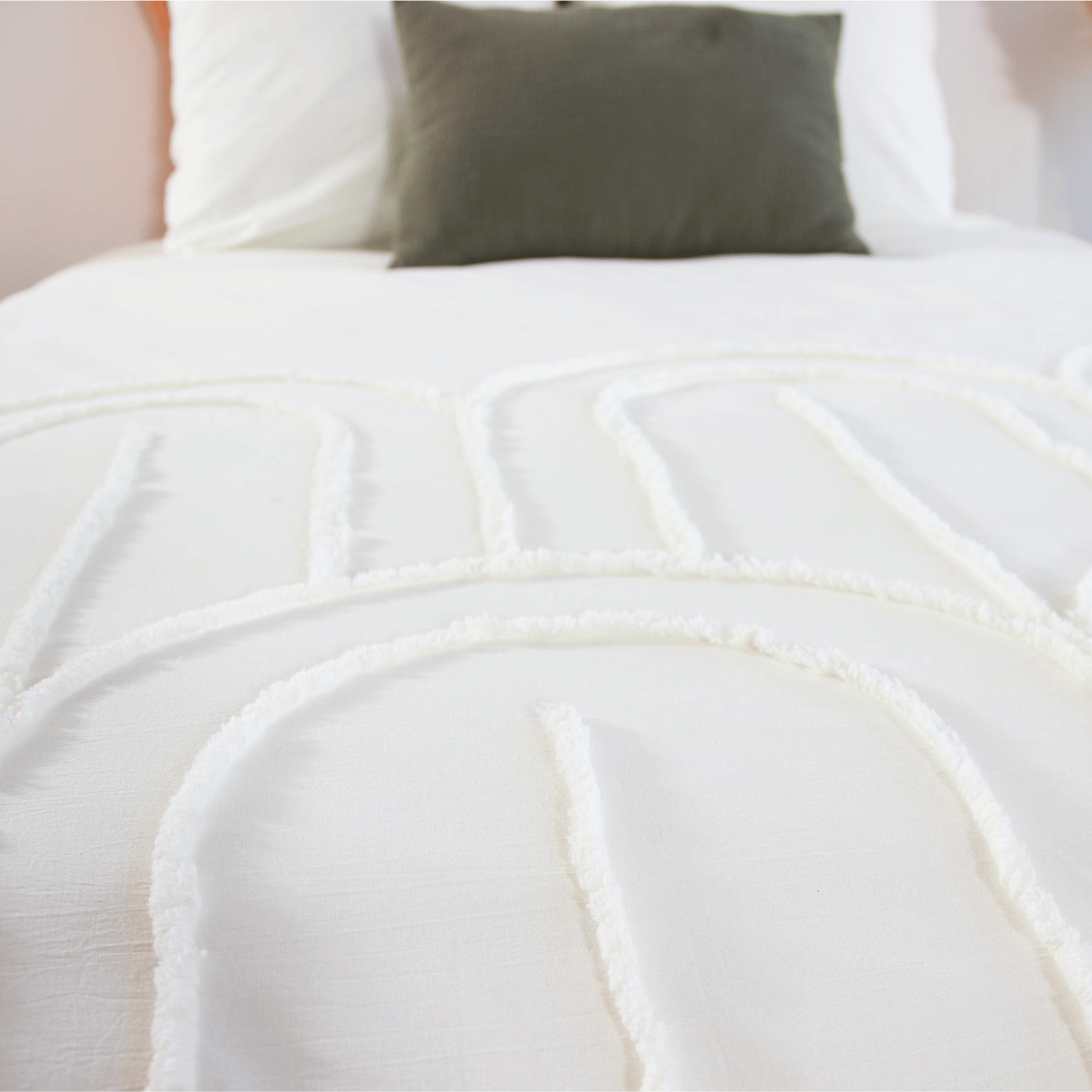 Parure de lit 3 pièces en coton tufté — vue 3