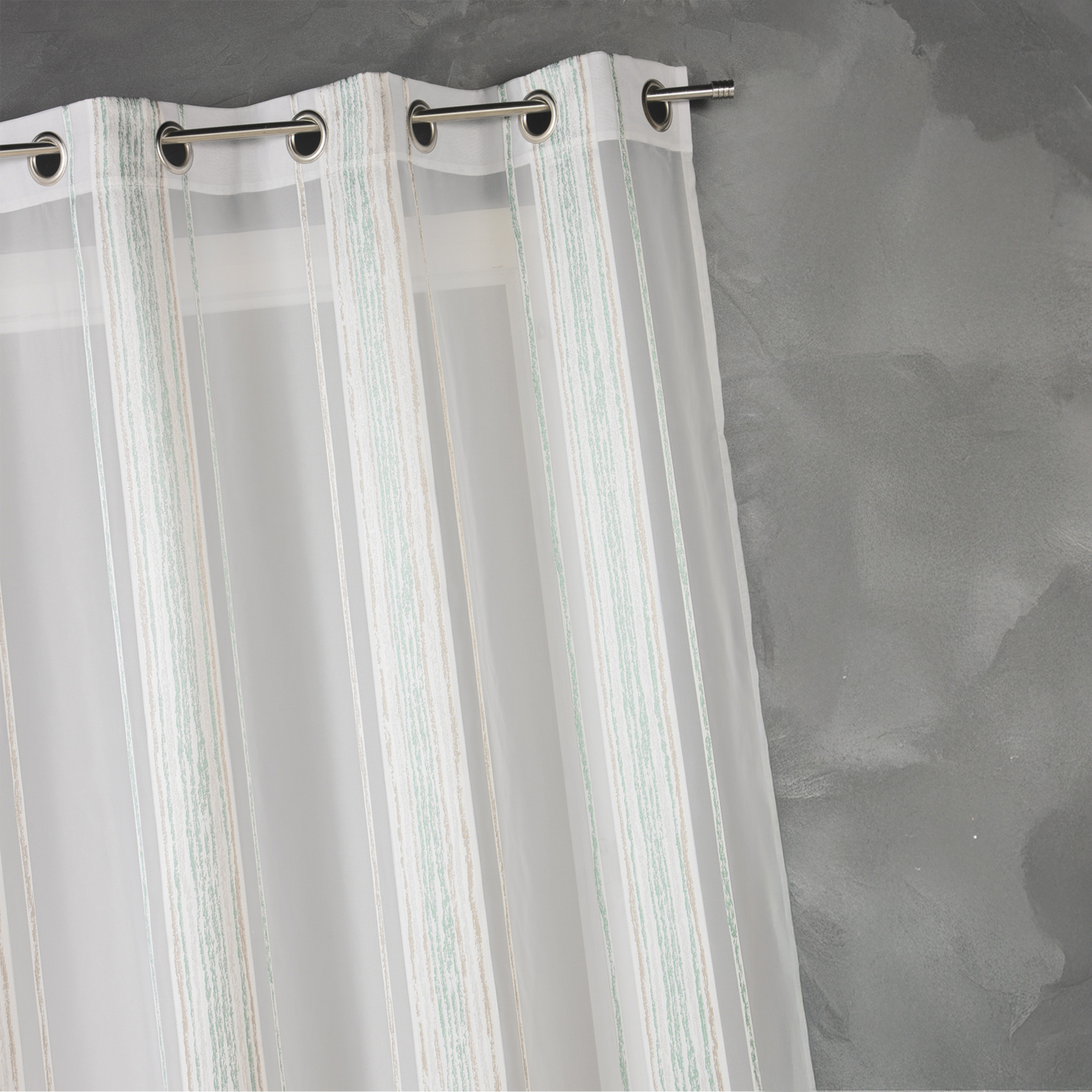 Voilage en jacquard à fines rayures verticales — vue 4