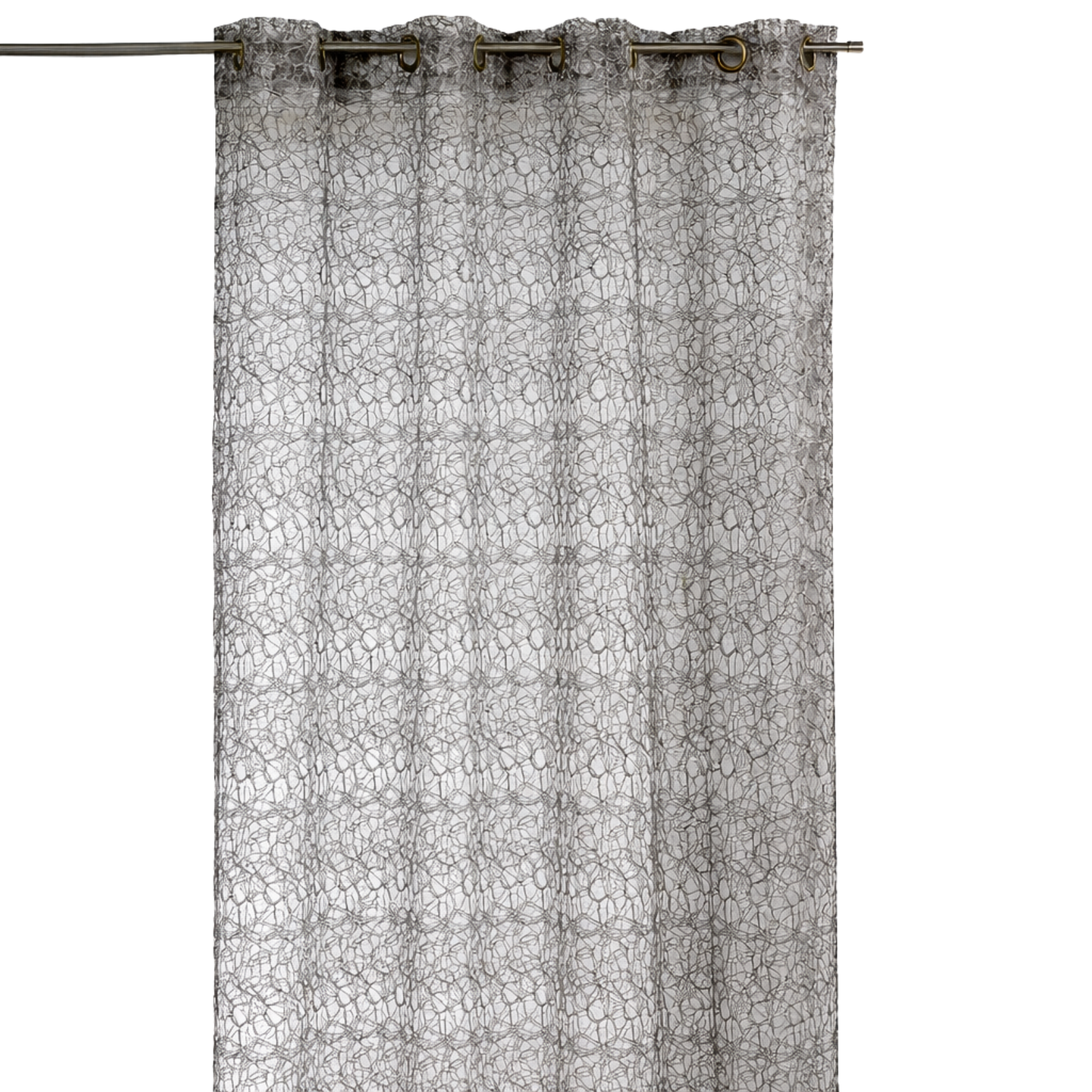 Rideau voilage broderie ton sur ton — vue 4