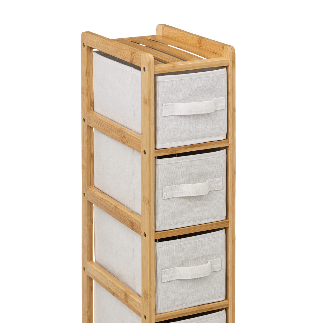 Etagère en Bambou 4 rangements — vue 3