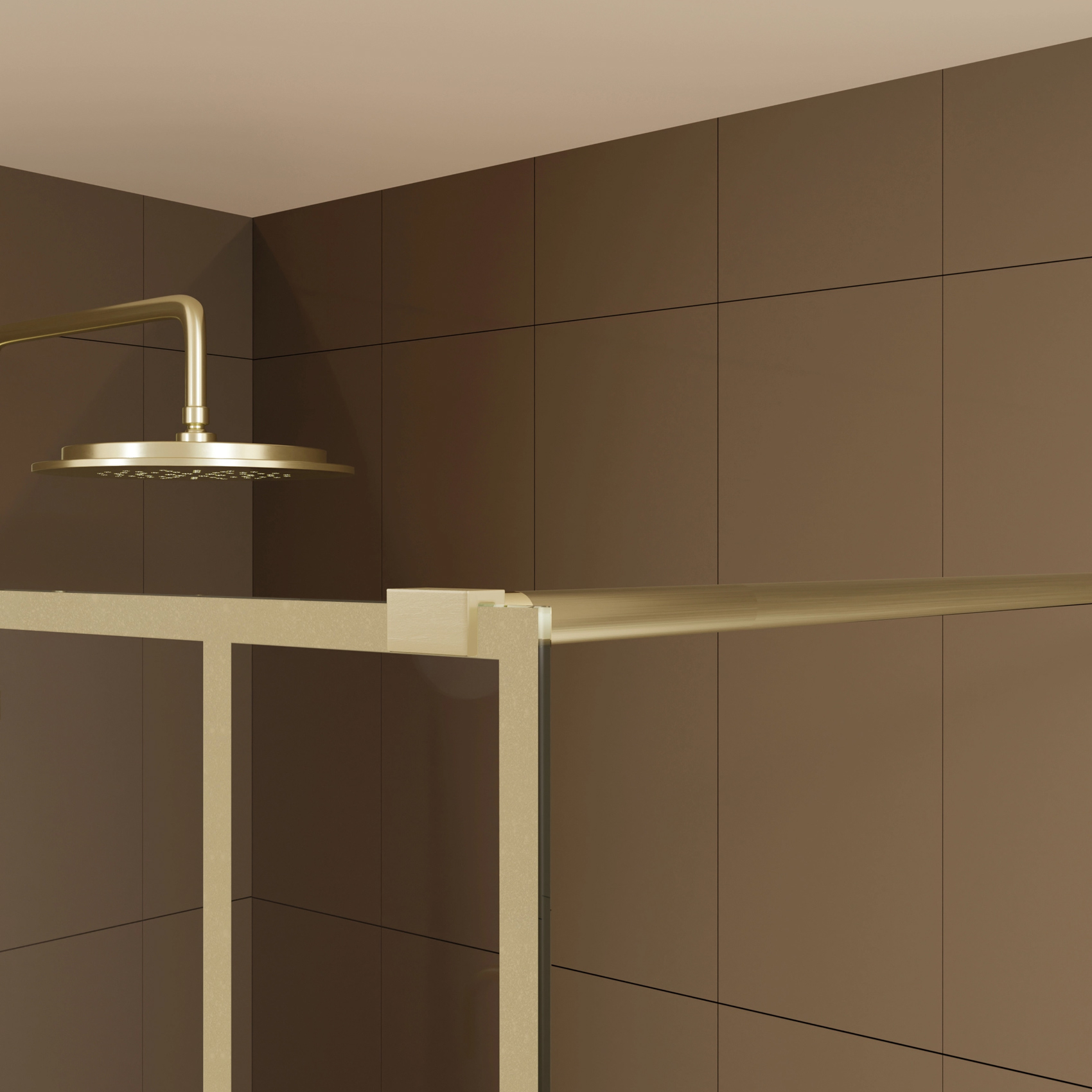 Paroi de douche sérigraphiée art déco arrondie — vue 4
