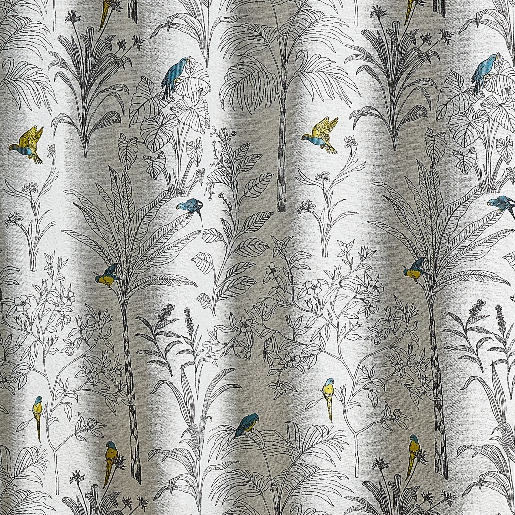 Rideaux Jacquard imprimé floral et perroquets — vue 4