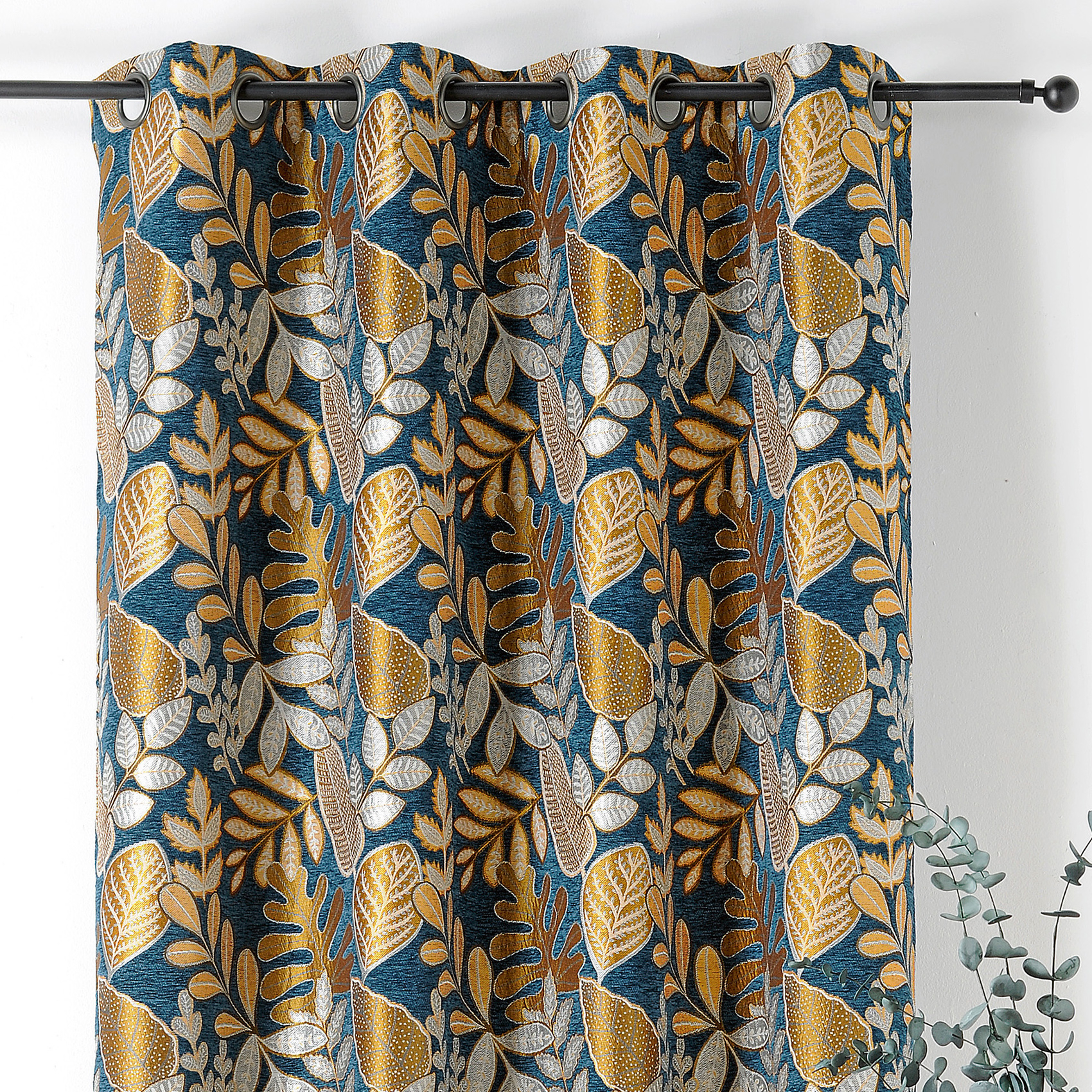 Rideau à Oeillets Motif Végétal Vintage — vue 3