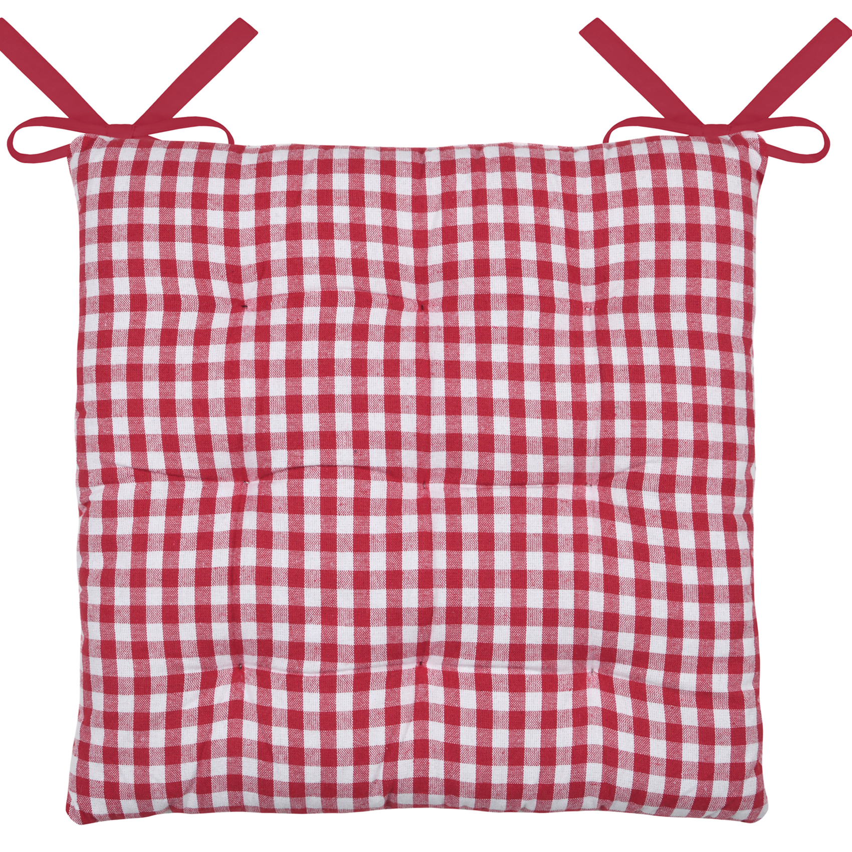 Galette de chaise double face à 9 points en polycoton