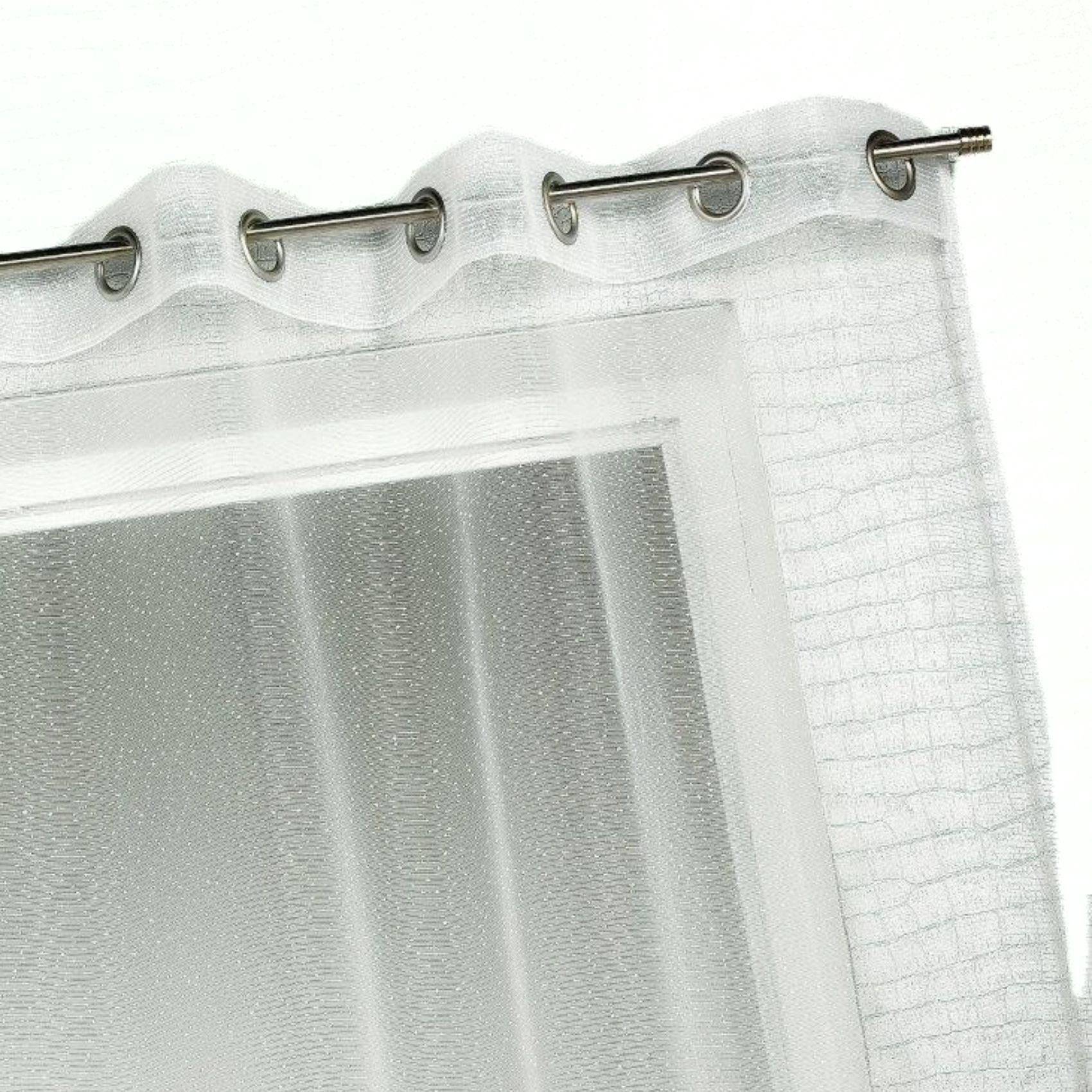 Voilage organza à fines rayures horizontales — vue 6