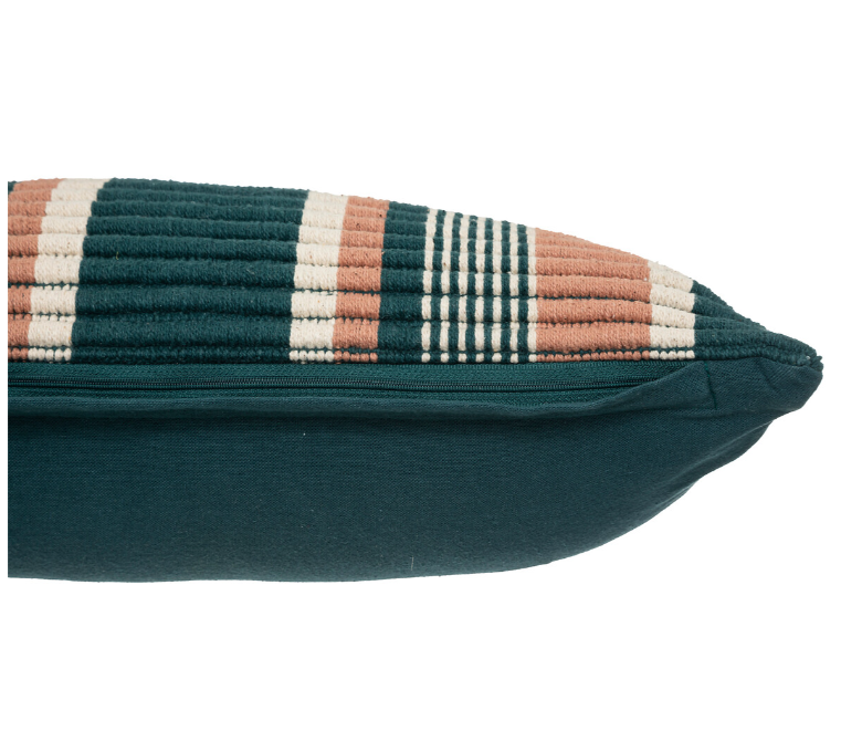 Coussin texturé à rayures — vue 3