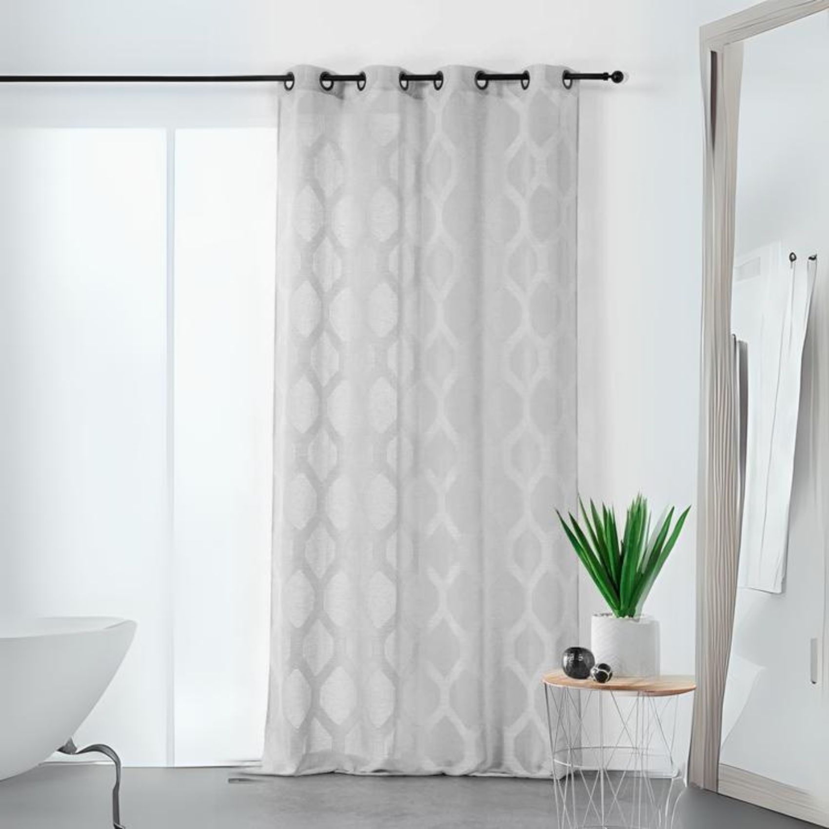 Voilage à motifs géométriques verticaux — vue 4