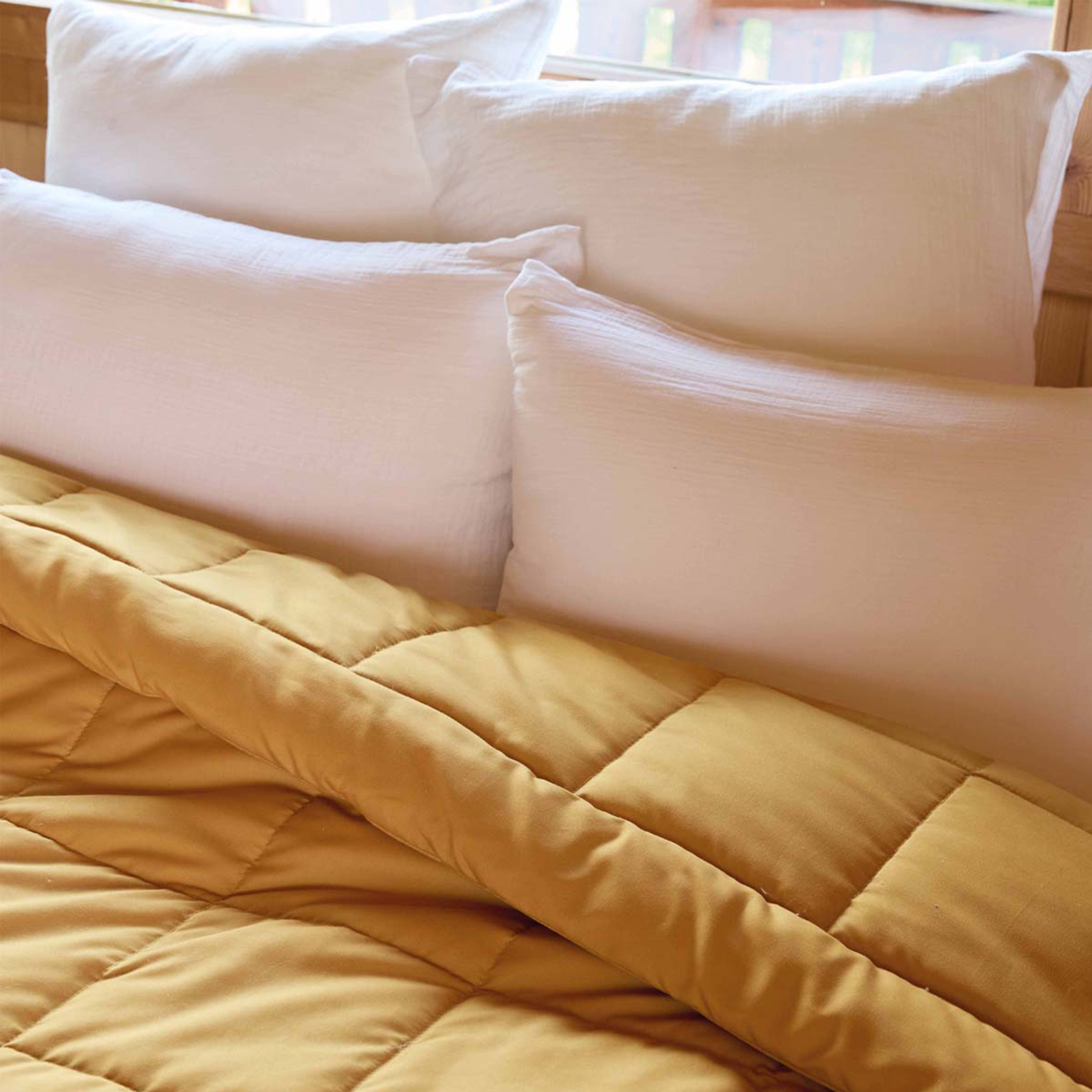 Edredon matelassé peau de pêche Oekotex — vue 3