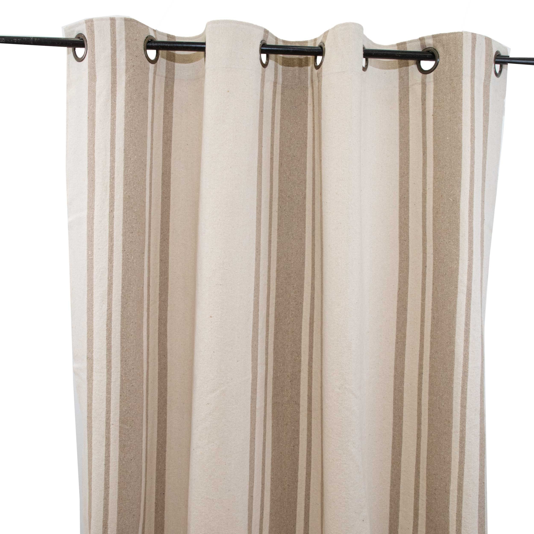 Rideau coton épais Rustique à oeillets