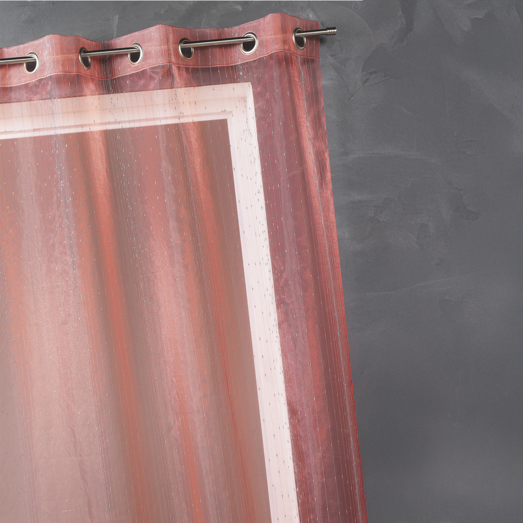 Voilage Organza fantaisie goutte métallique — vue 3