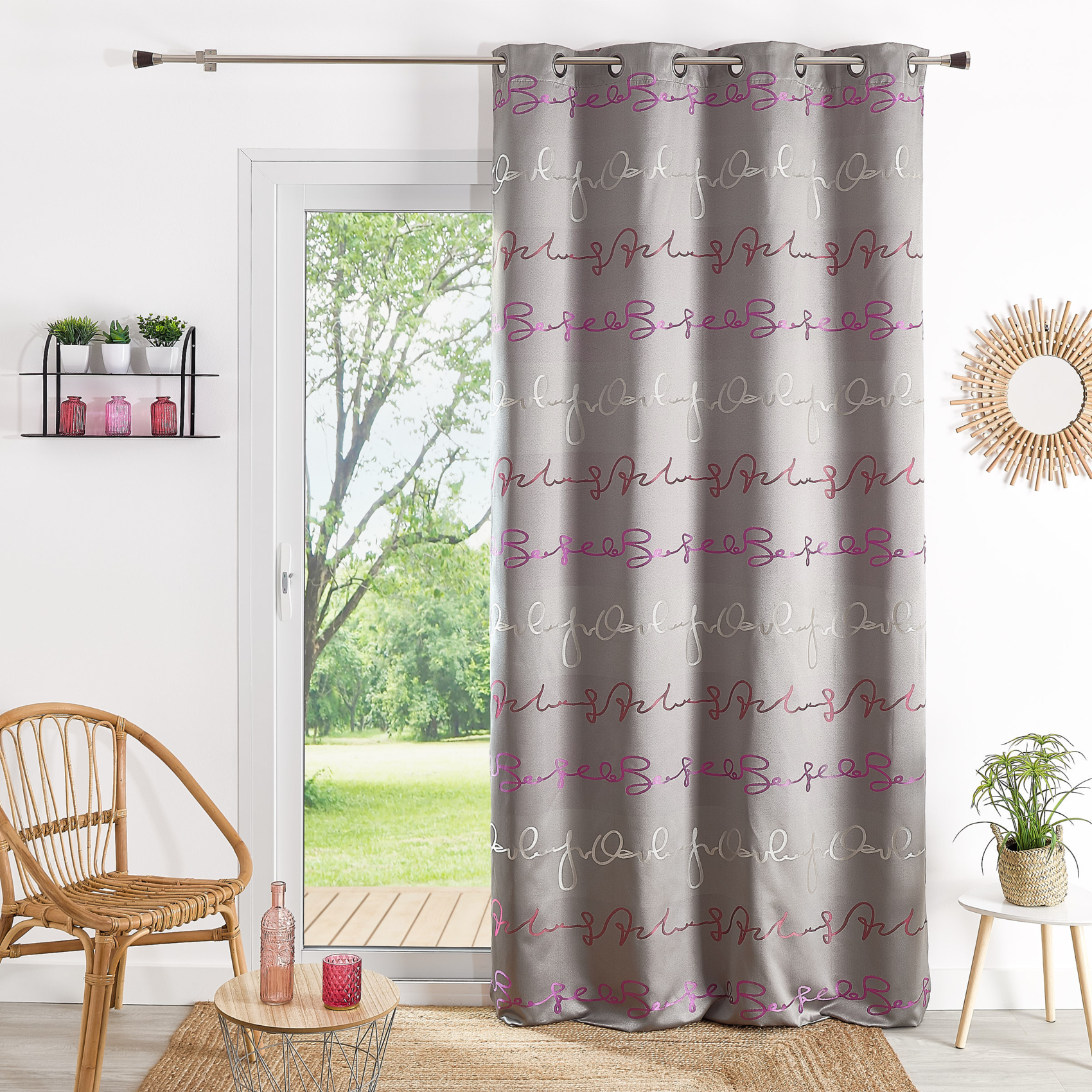 Rideau Ameublement Imprimée 'Ecriture'