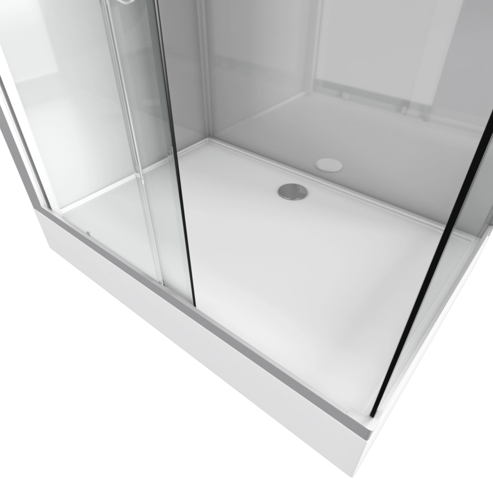 Cabine de douche rectangulaire à bandes laquées — vue 5