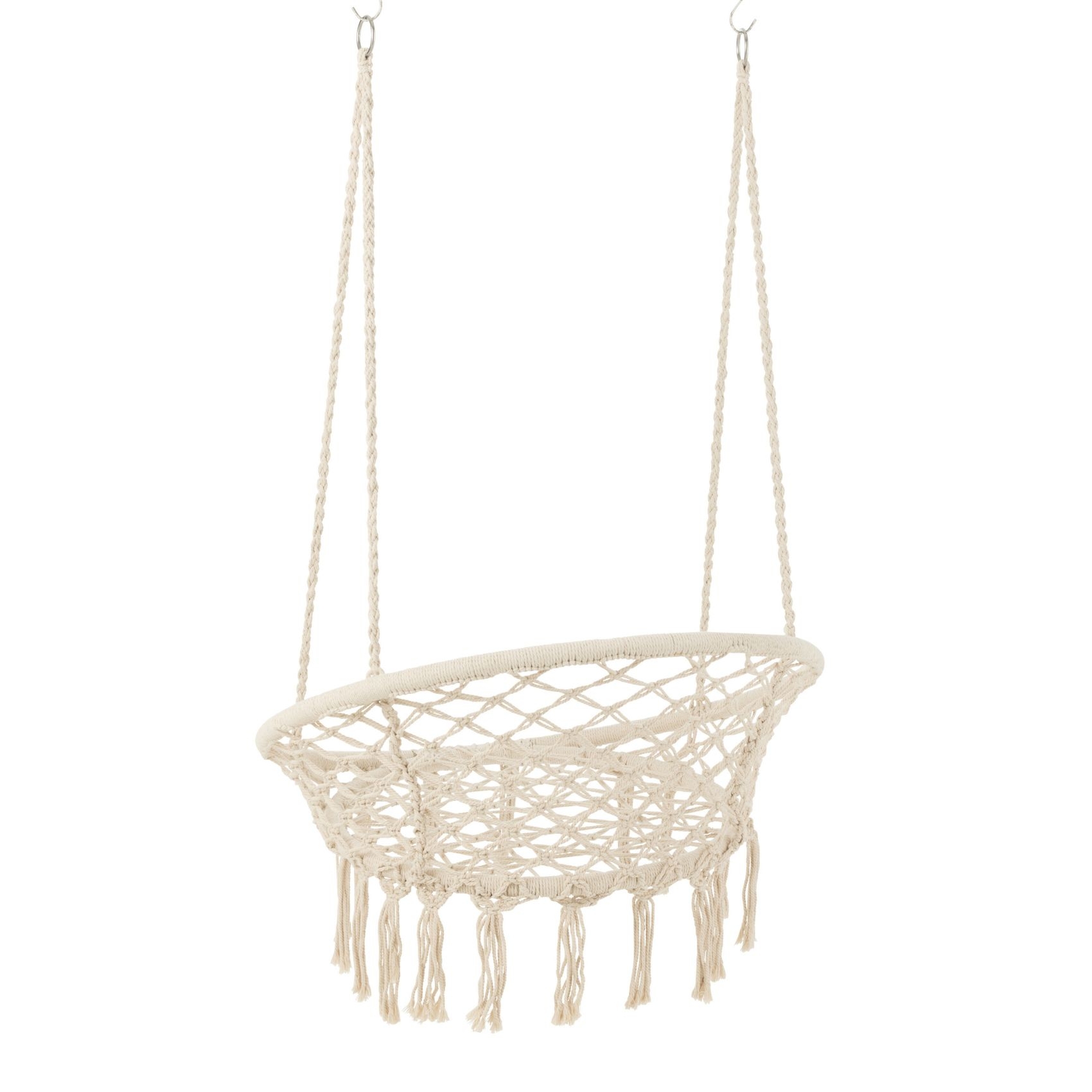 Balancelle suspendue en macramé bohème chic — vue 4