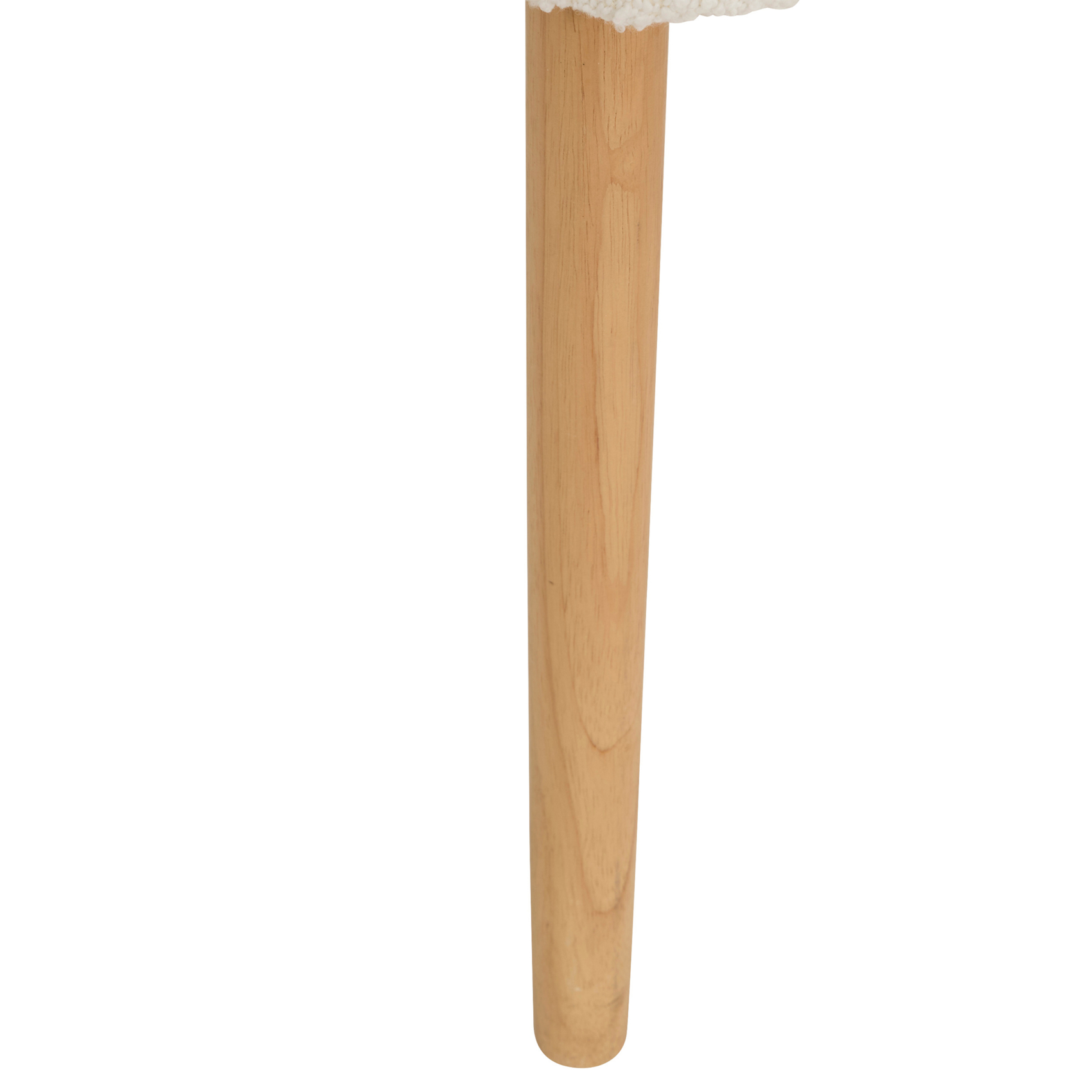 Chaise bouclette en bois massif avec dossier rembourré — vue 4