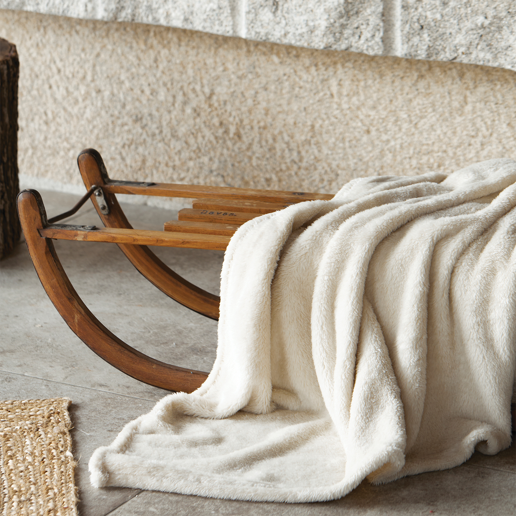 Ensemble plaid et sac moumoute — vue 4