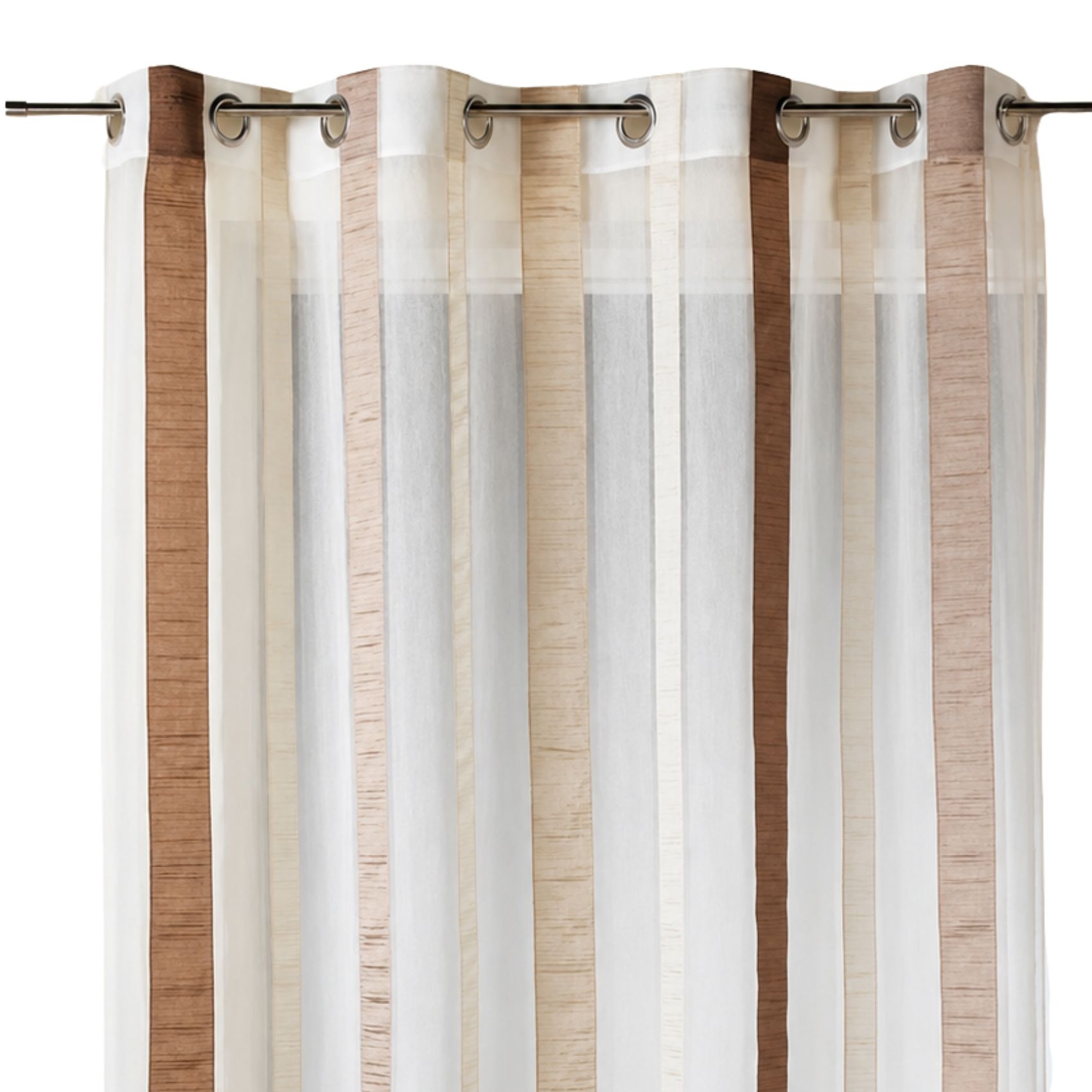 Voilage organza à rayures verticales — vue 6