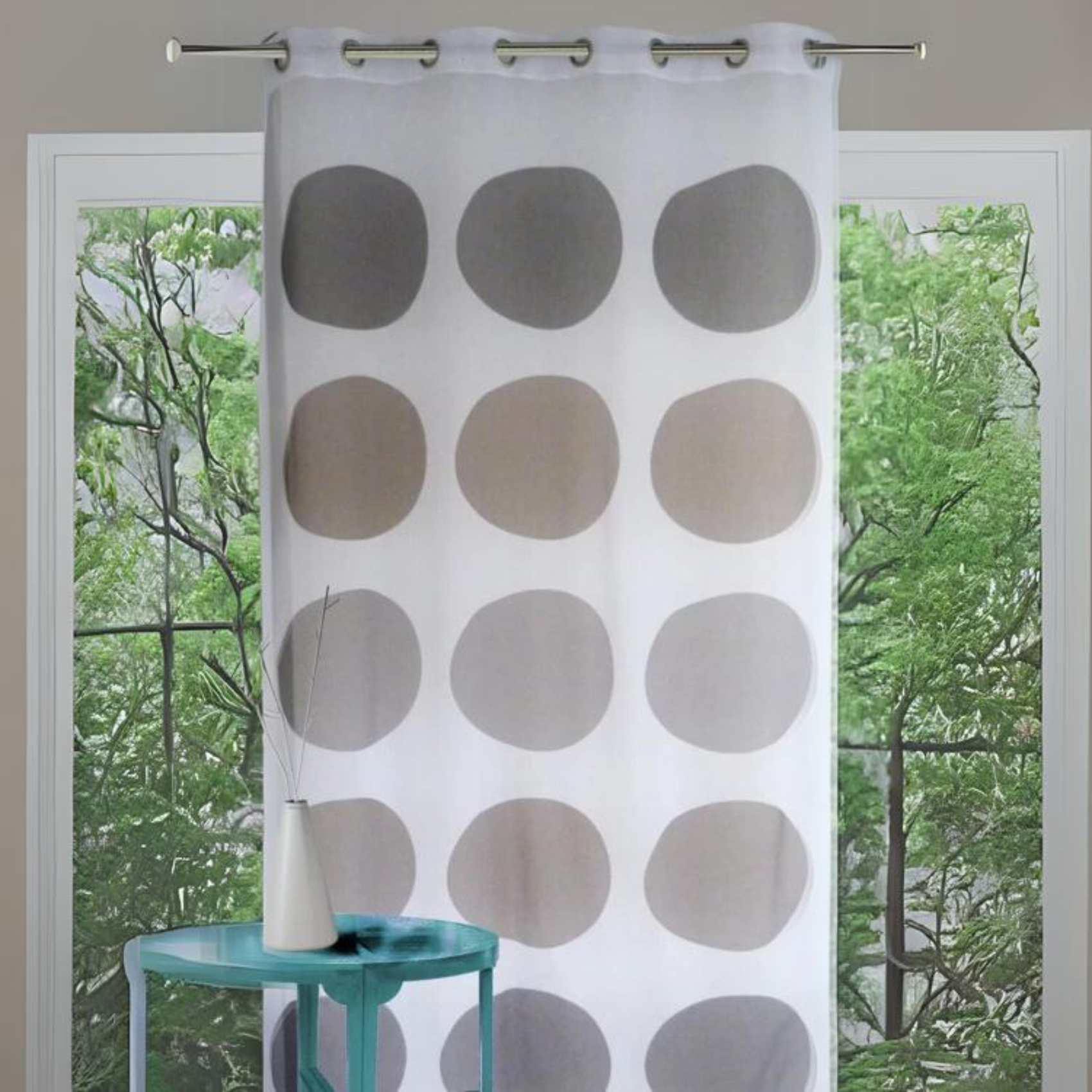 Voilage étamine avec des Gros Pois — vue 5