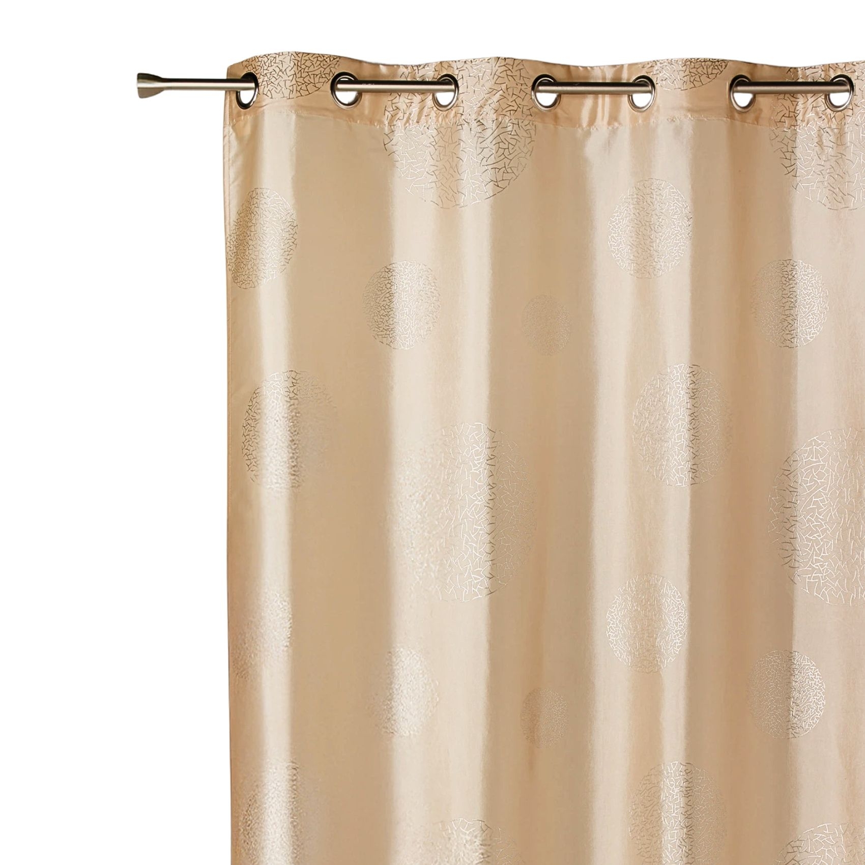 Rideau ameublement en Taffetas imprimé Argent — vue 6