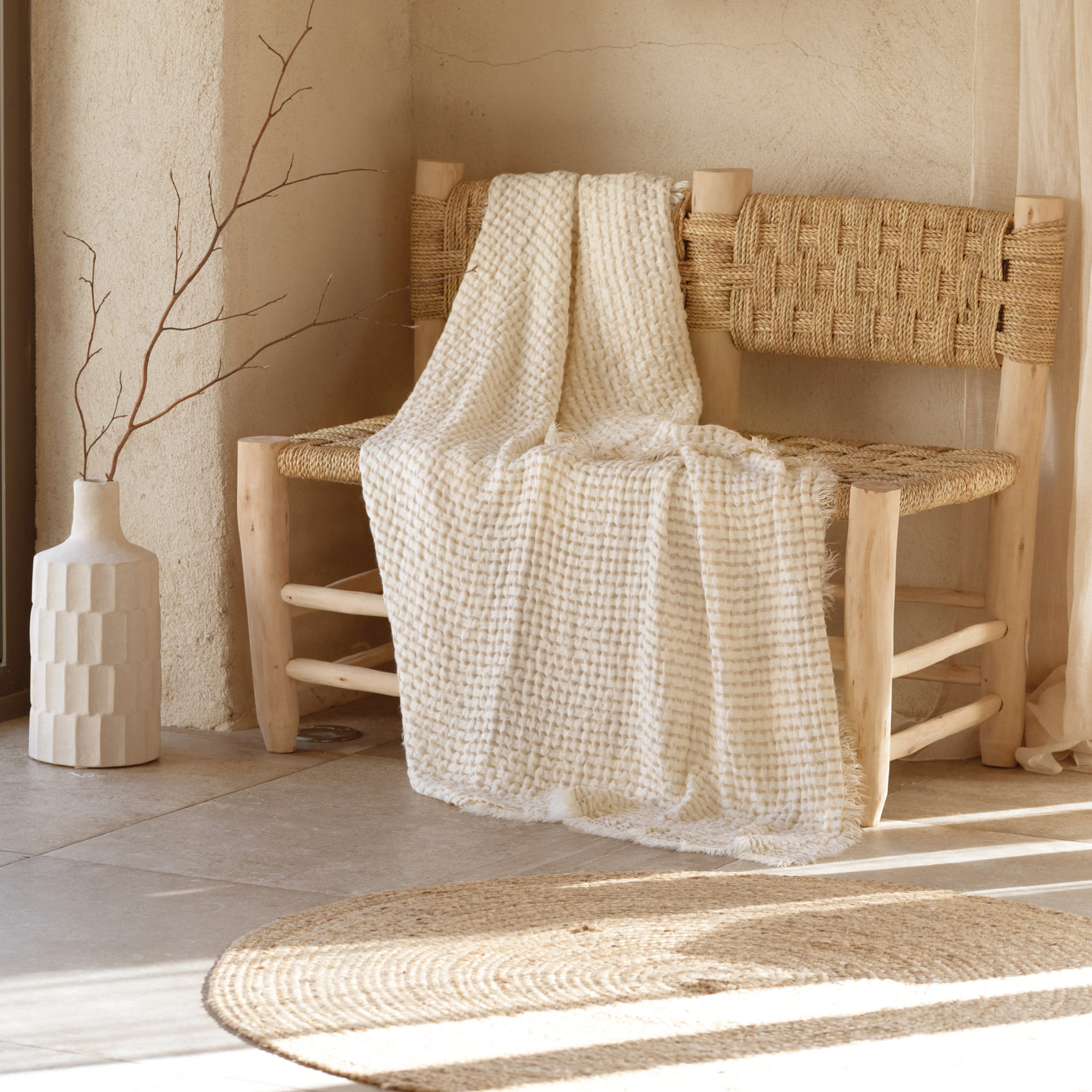 Plaid doux effet gaufré — vue 5