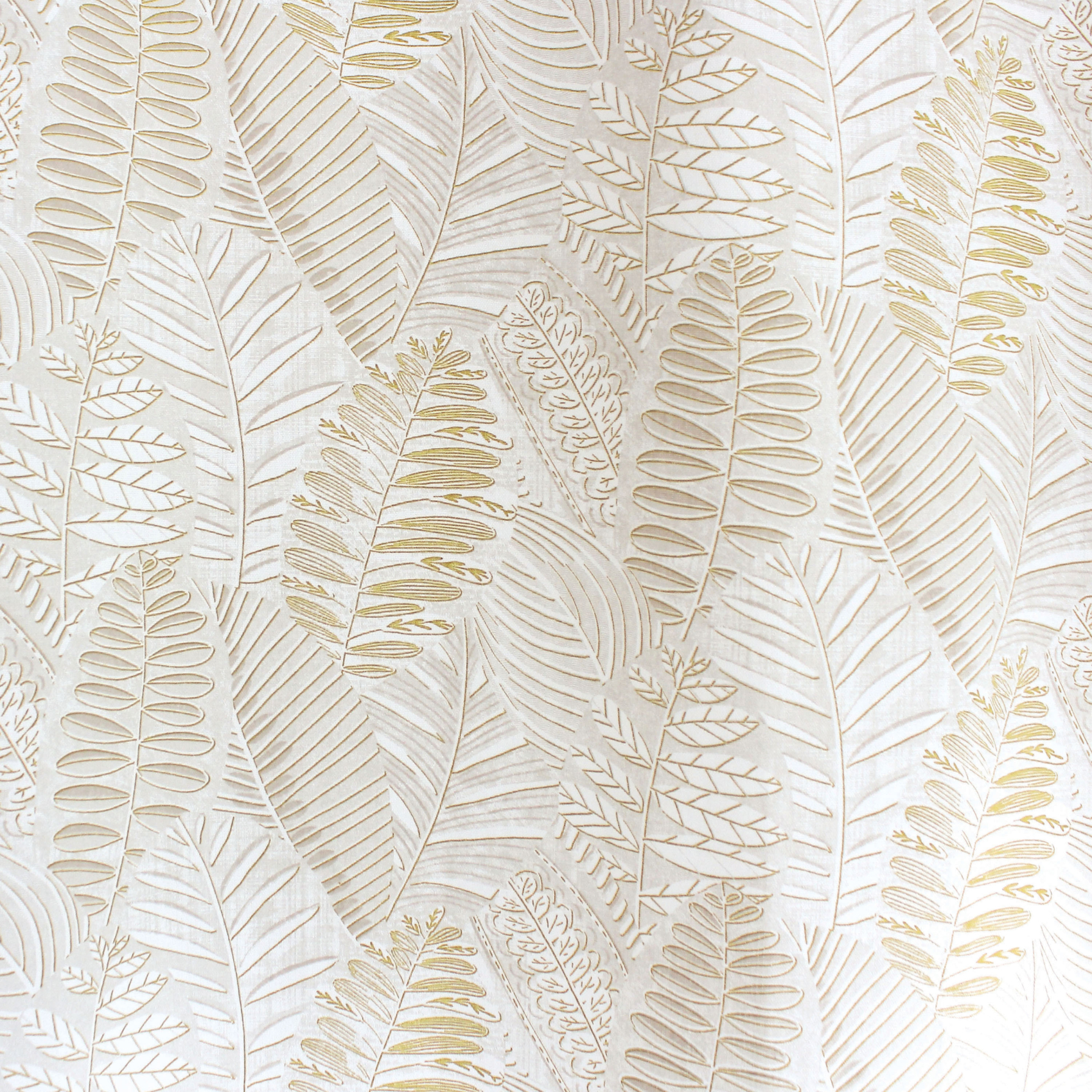 Rideau imprimé feuillage en coton recyclé — vue 3