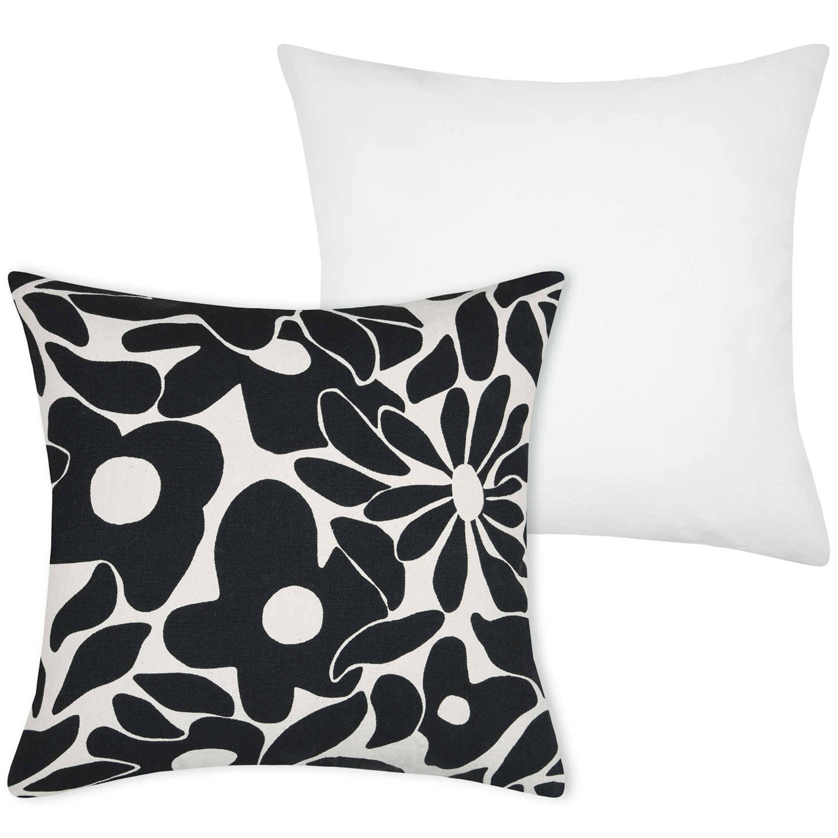 Housse de coussin imprimée graphique en coton — vue 4